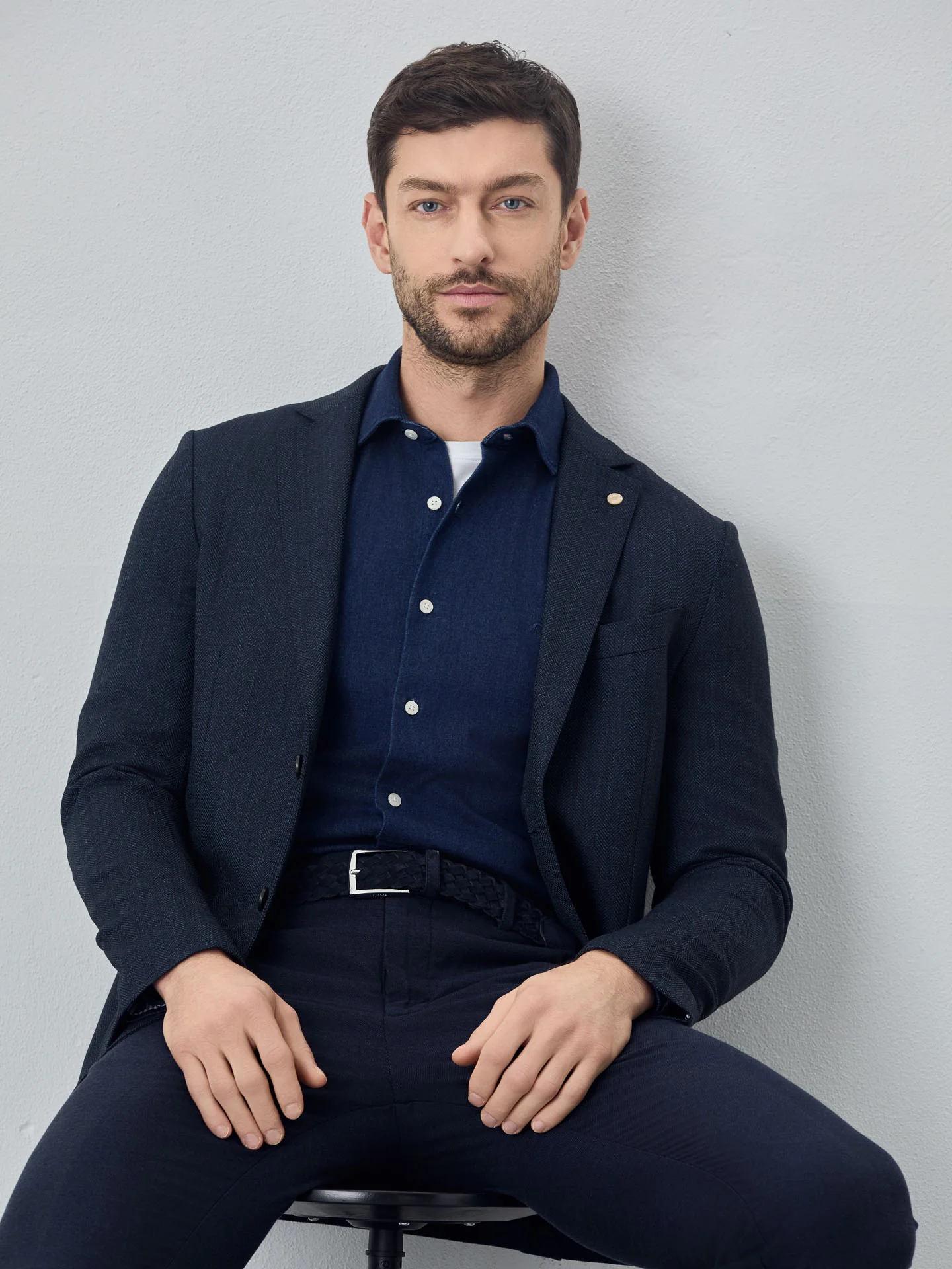 Blazer bi-stretch em espinha da edição Luxeleisure - Image 3
