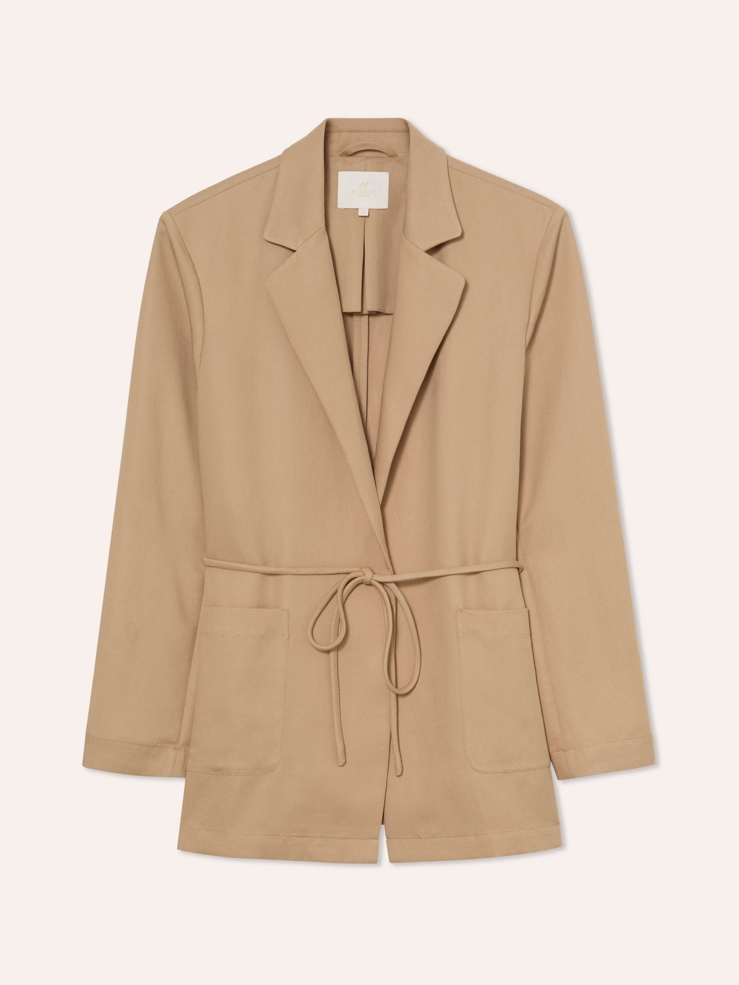 Blazer casual com cinto em tecido de Tencel e Rayon - Image 7