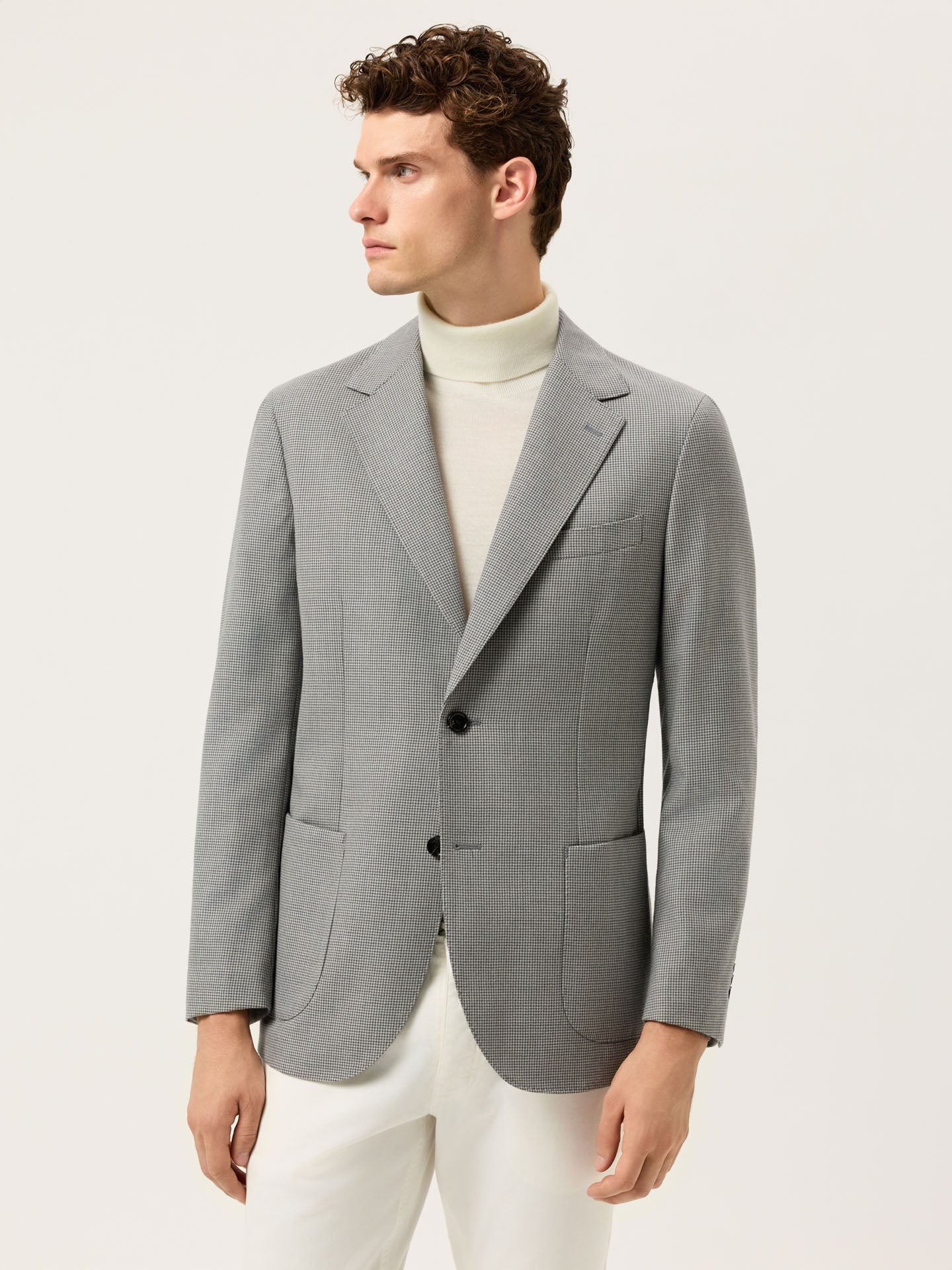 Blazer com Bolsos de Chapa Pied Poule