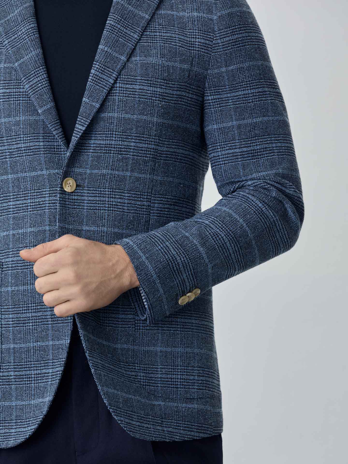 Blazer confortável xadrez da edição Luxeleisure - Image 3