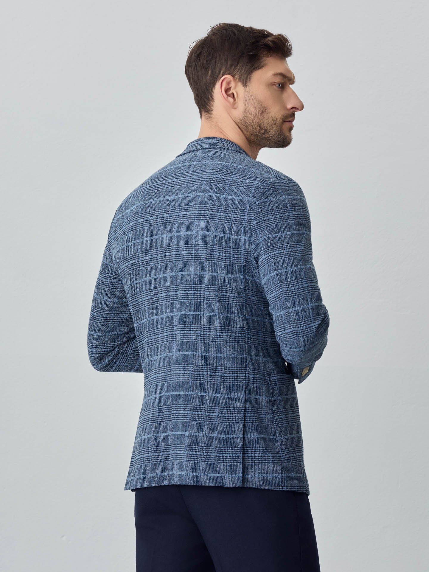 Blazer confortável xadrez da edição Luxeleisure - Image 4