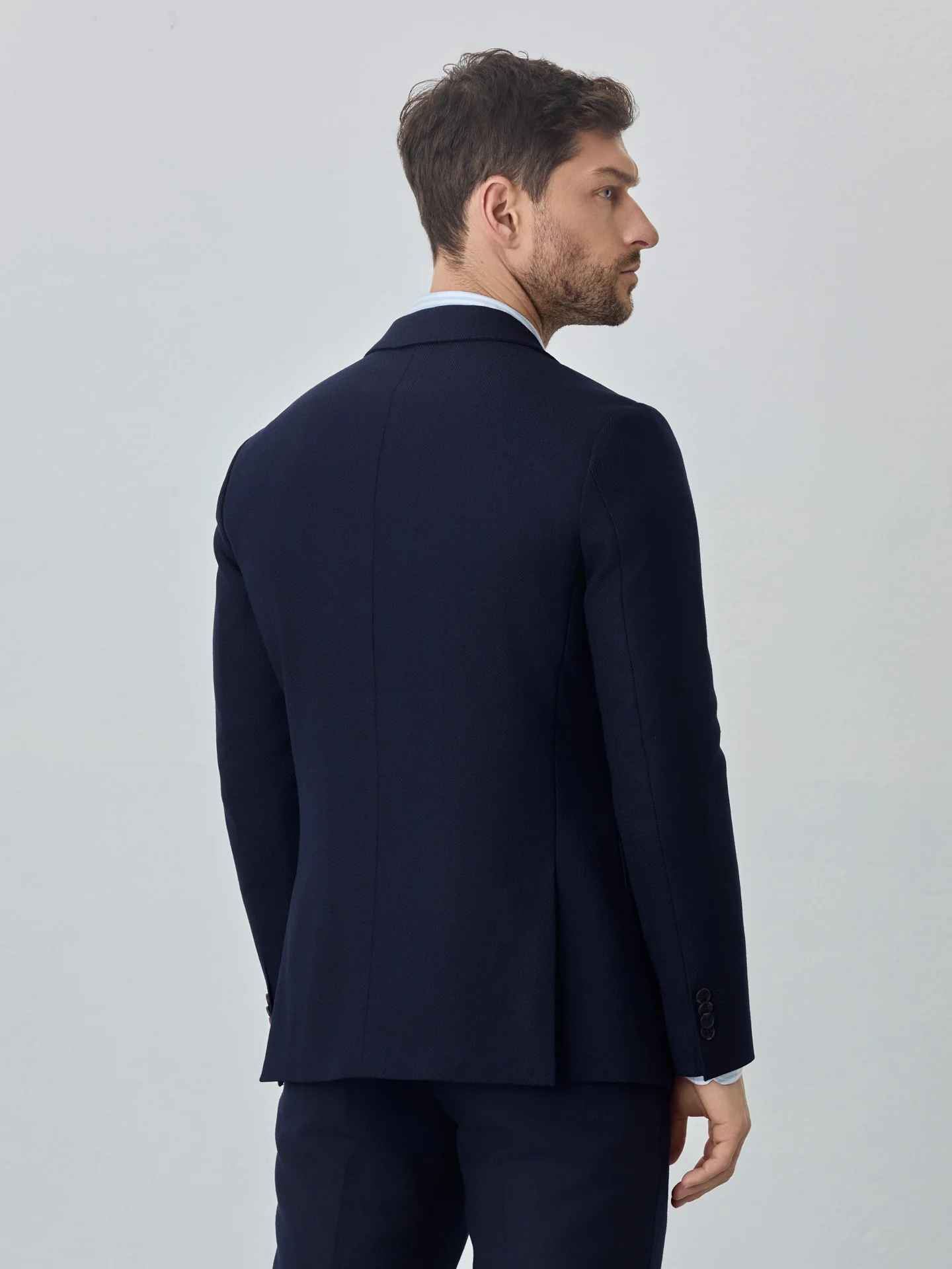 Blazer de lã em tecido espinha da edição Luxeleisure - Image 4