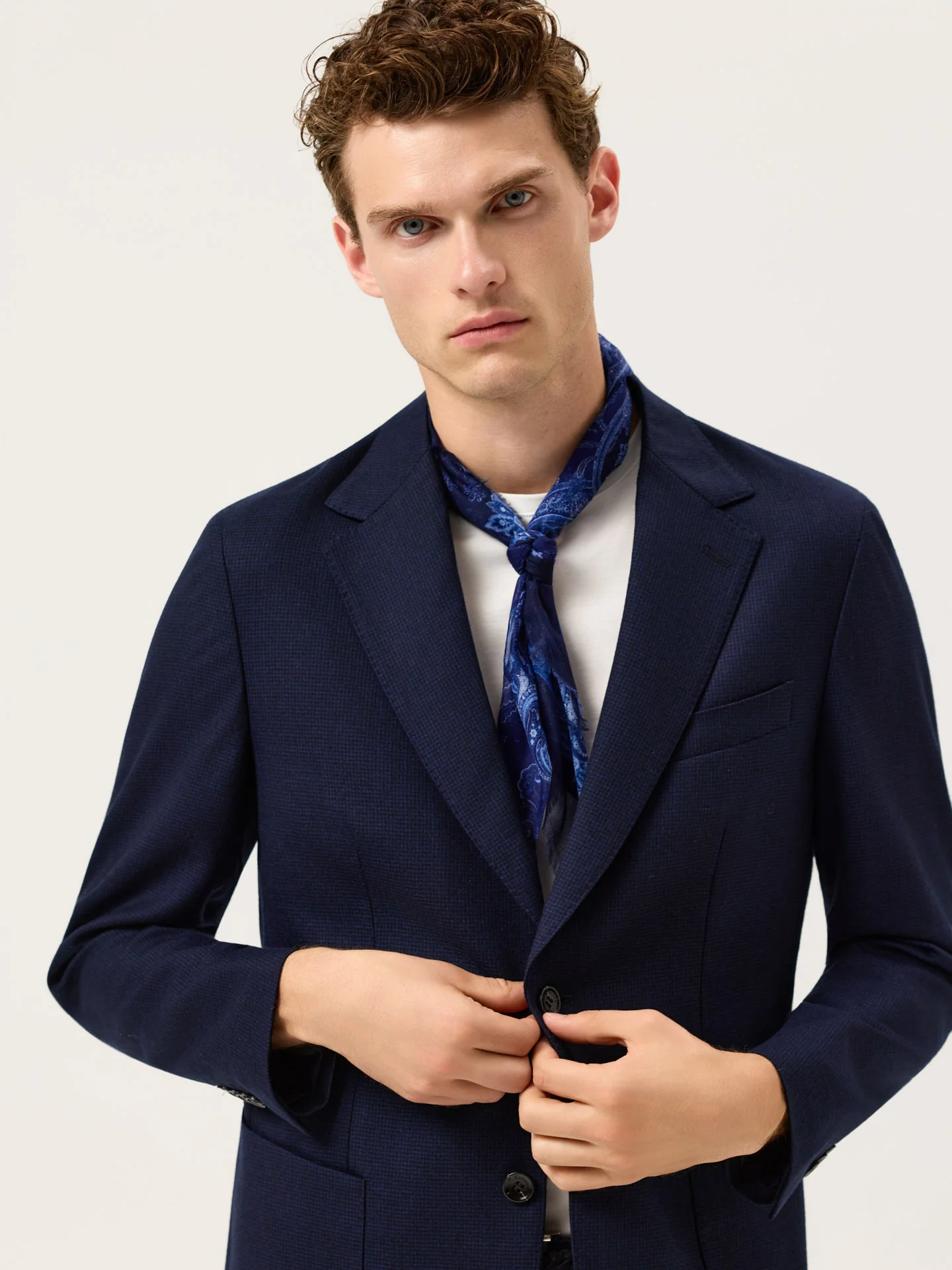 Blazer de Lã Pied Poule com Bolsos de Chapa - Image 2
