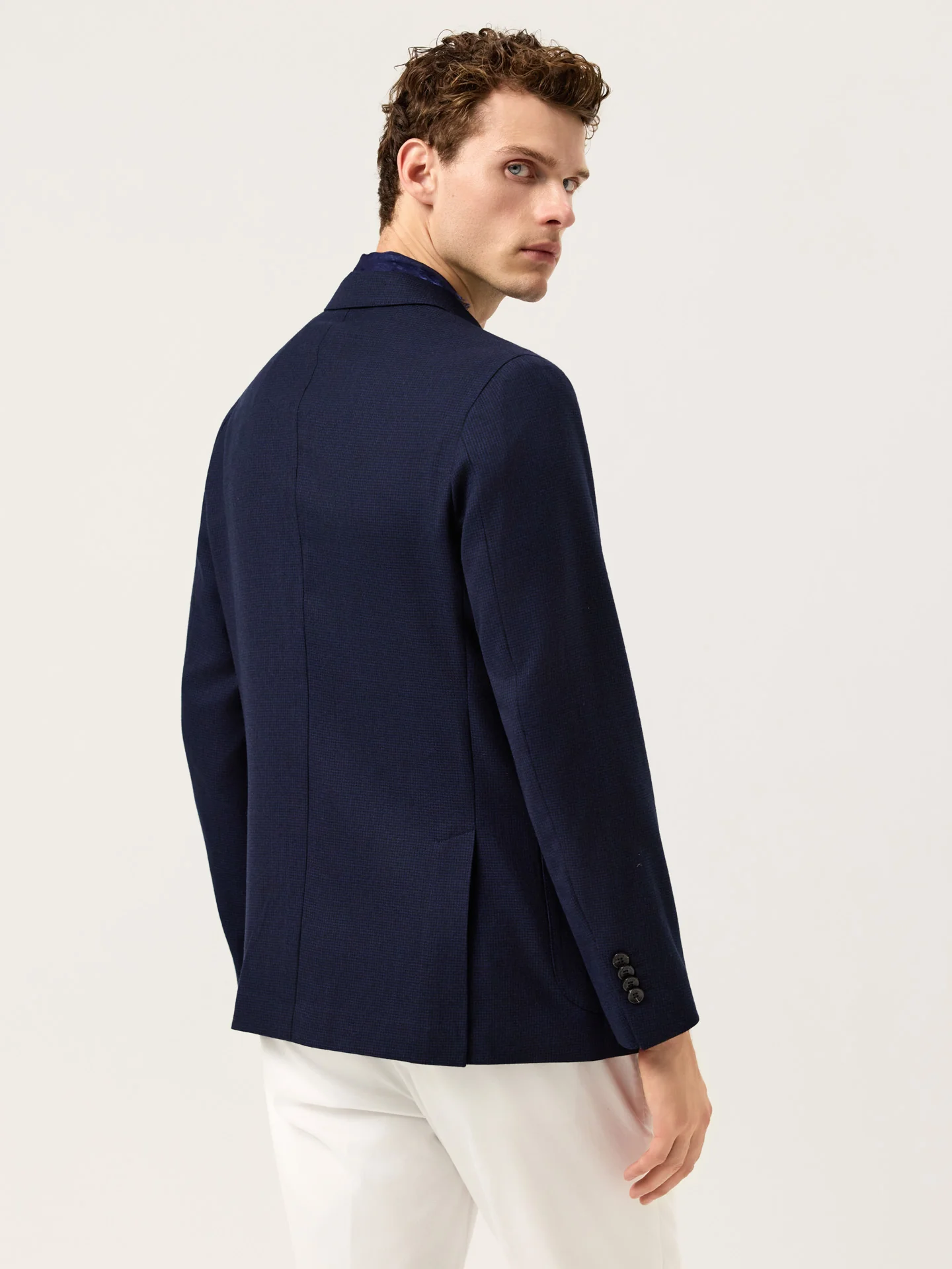 Blazer de Lã Pied Poule com Bolsos de Chapa - Image 3