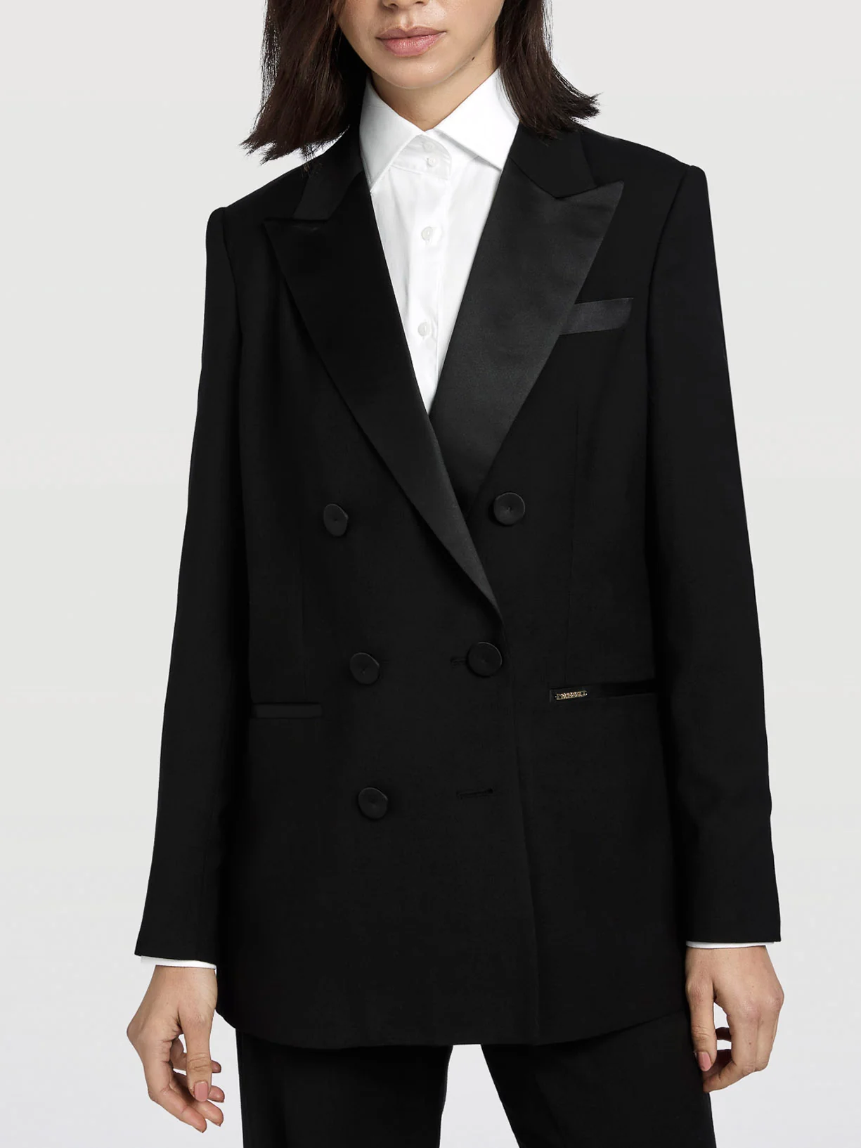 Blazer de smoking preto regular fit
