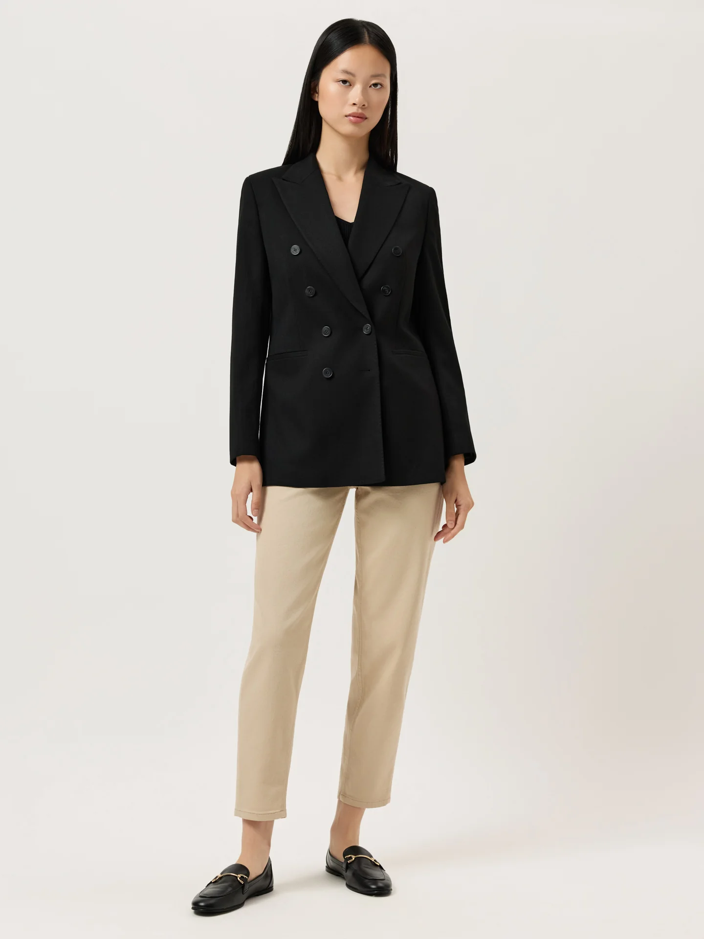 Blazer de Trespasse em Mistura de Rayon com Padrão Espinha - Image 4
