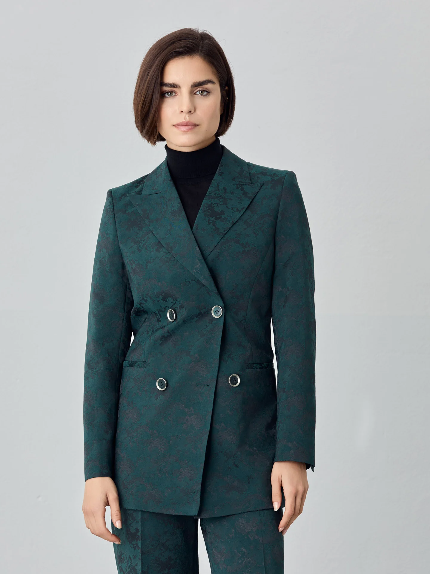 Blazer de trespasse em tecido jacquard - Image 3