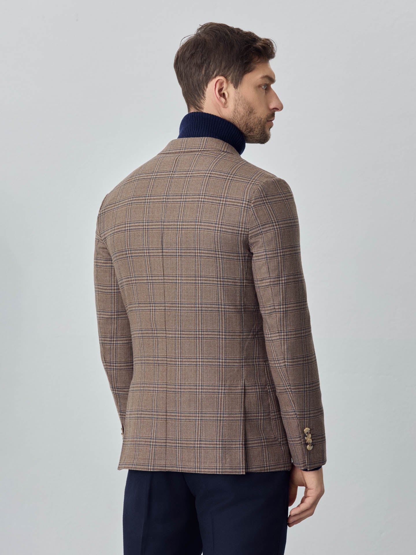 Blazer desestruturado em tecido príncipe de gales da edição Luxeleisure - Image 4