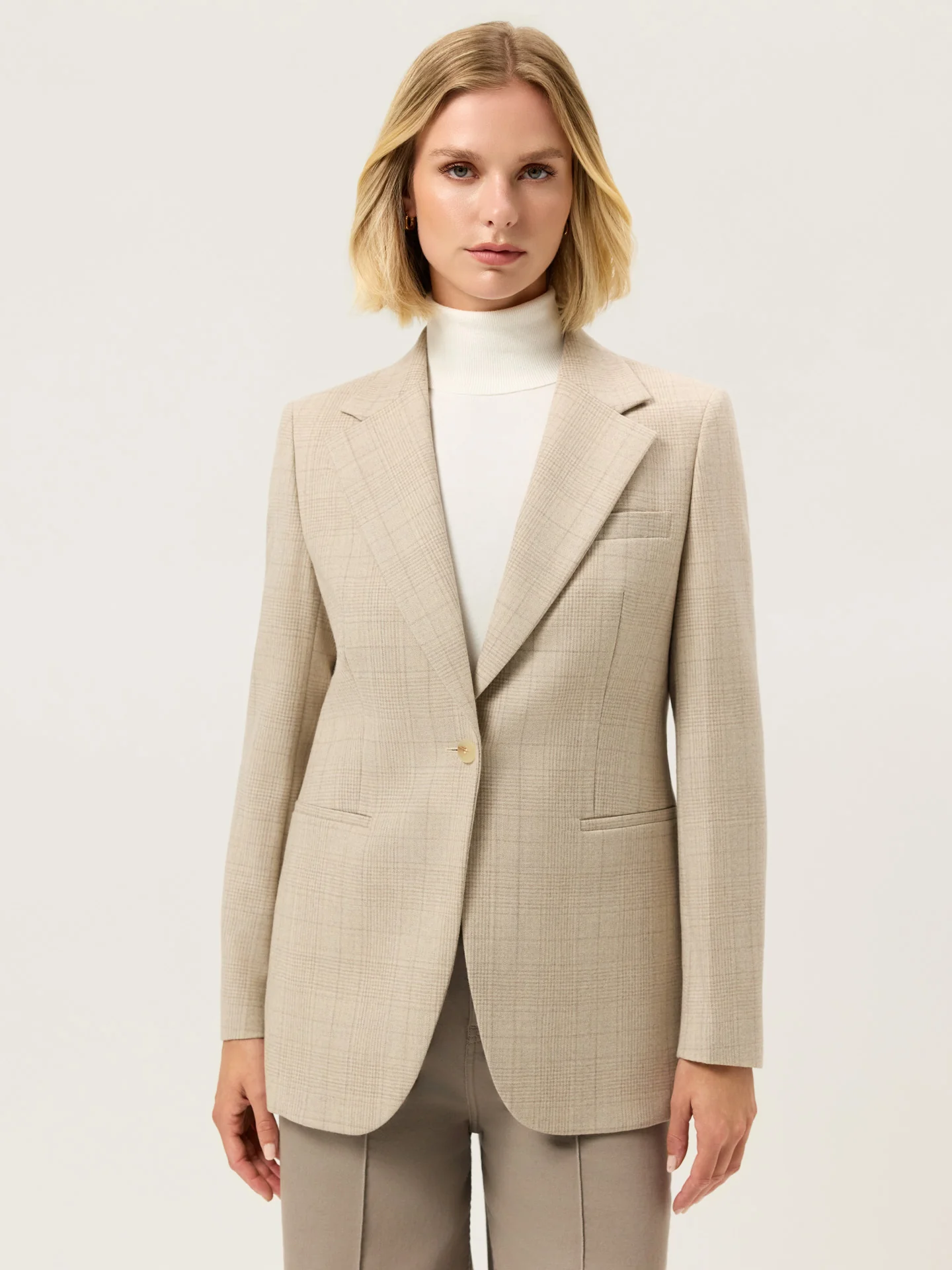 Blazer em Xadrez 100% Lã