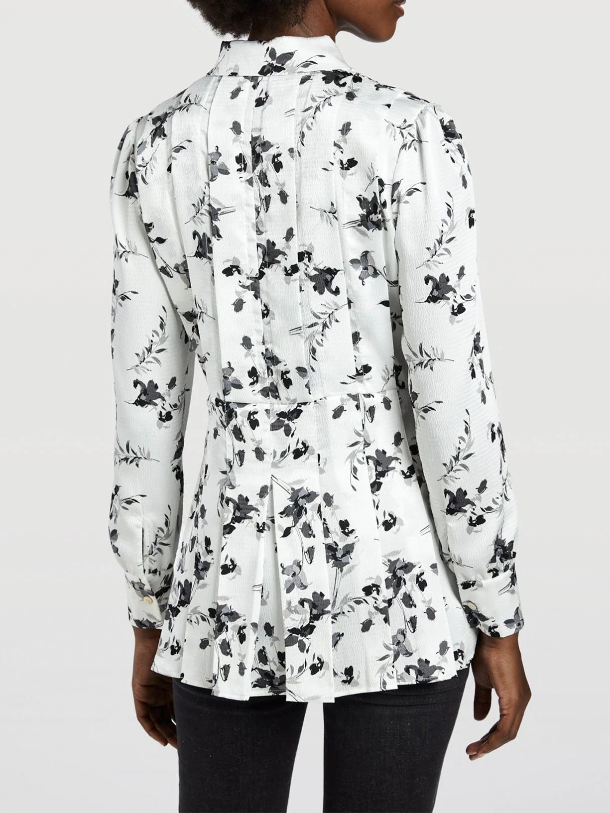 Blusa estampada com pregas - Image 3