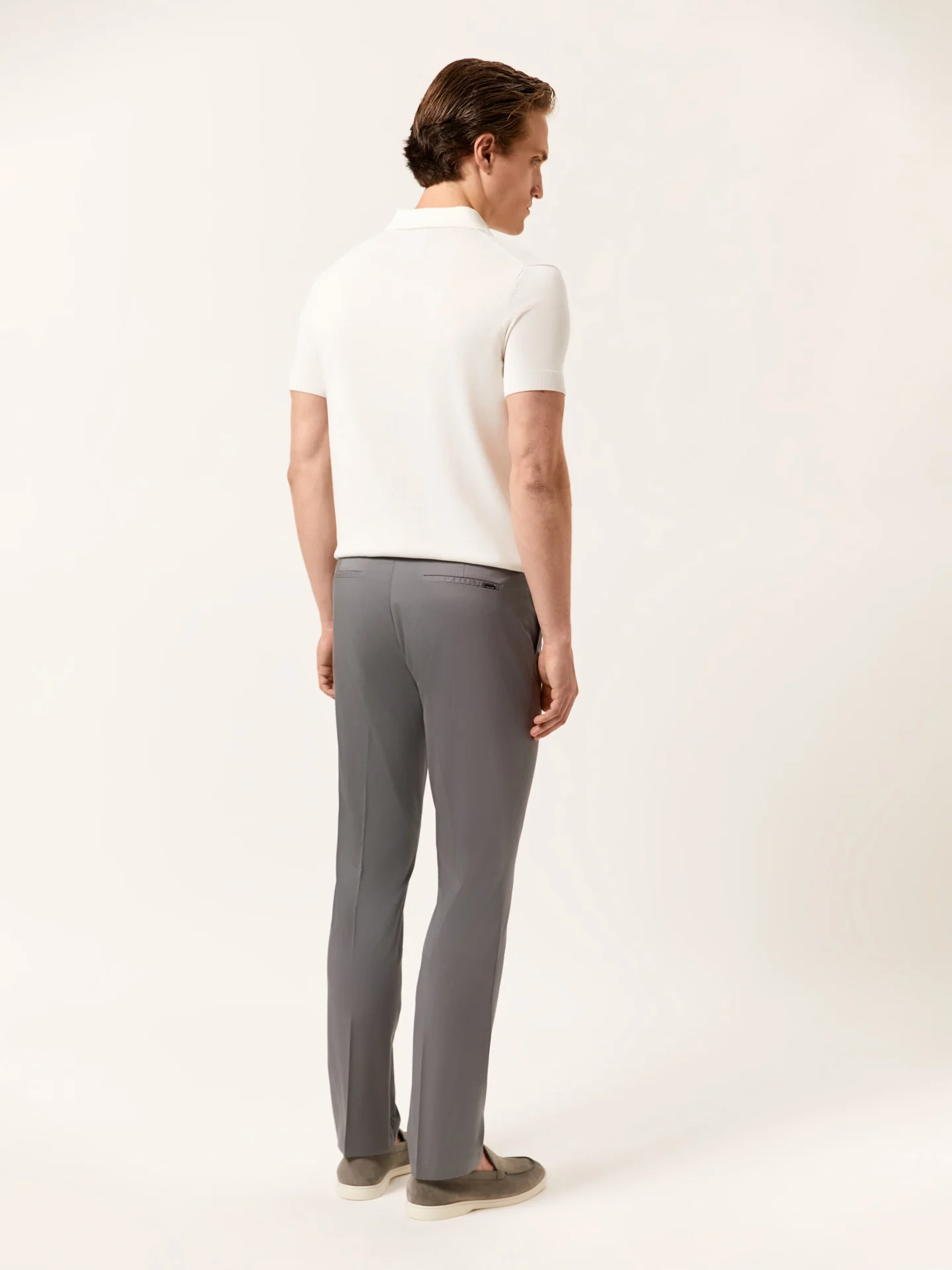 Calças casuais de sarja slim fit garment dye - Image 8