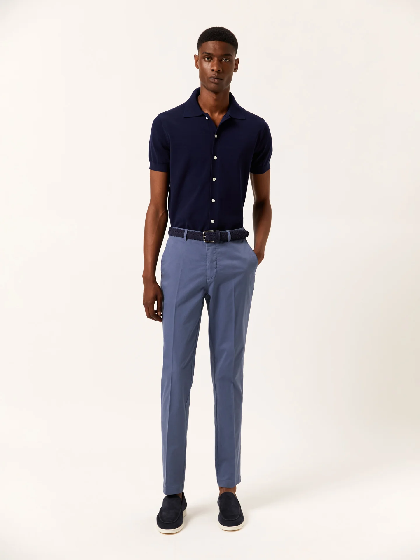 Calças casuais slim fit em canvas garment dye - Image 5