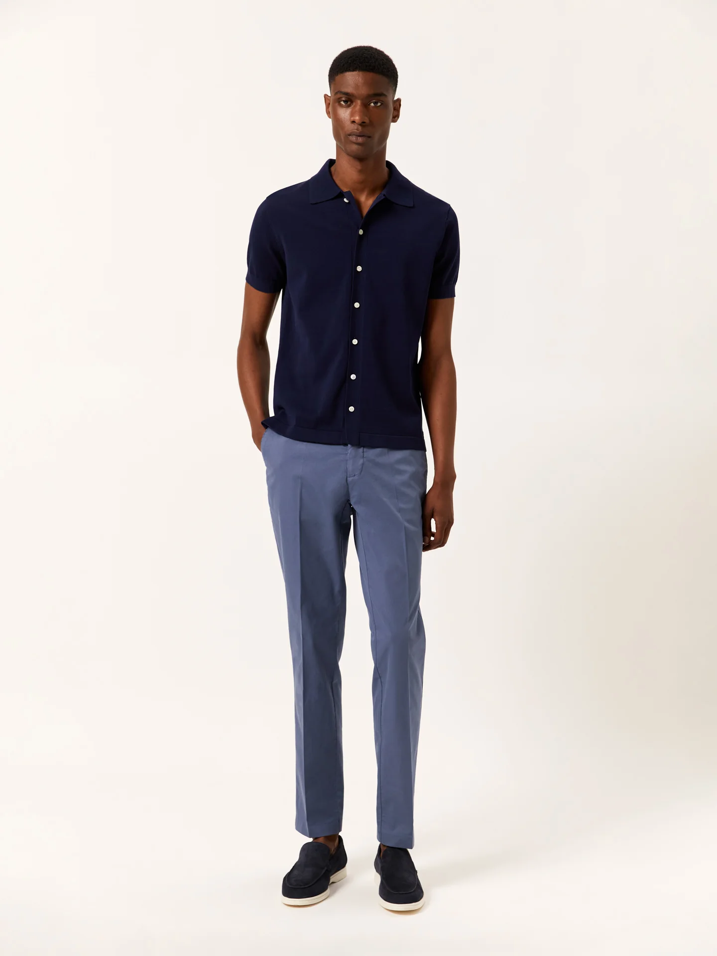 Calças casuais slim fit em canvas garment dye - Image 6