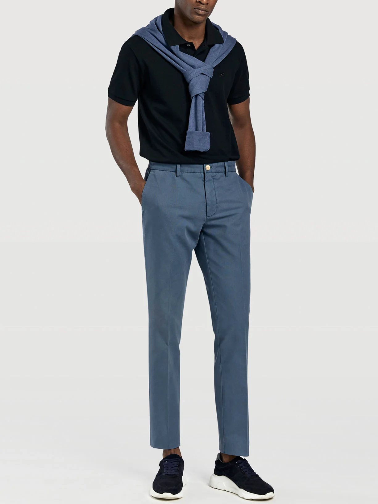 Calças chino Panama 100%bci algodão slim fit - Image 12