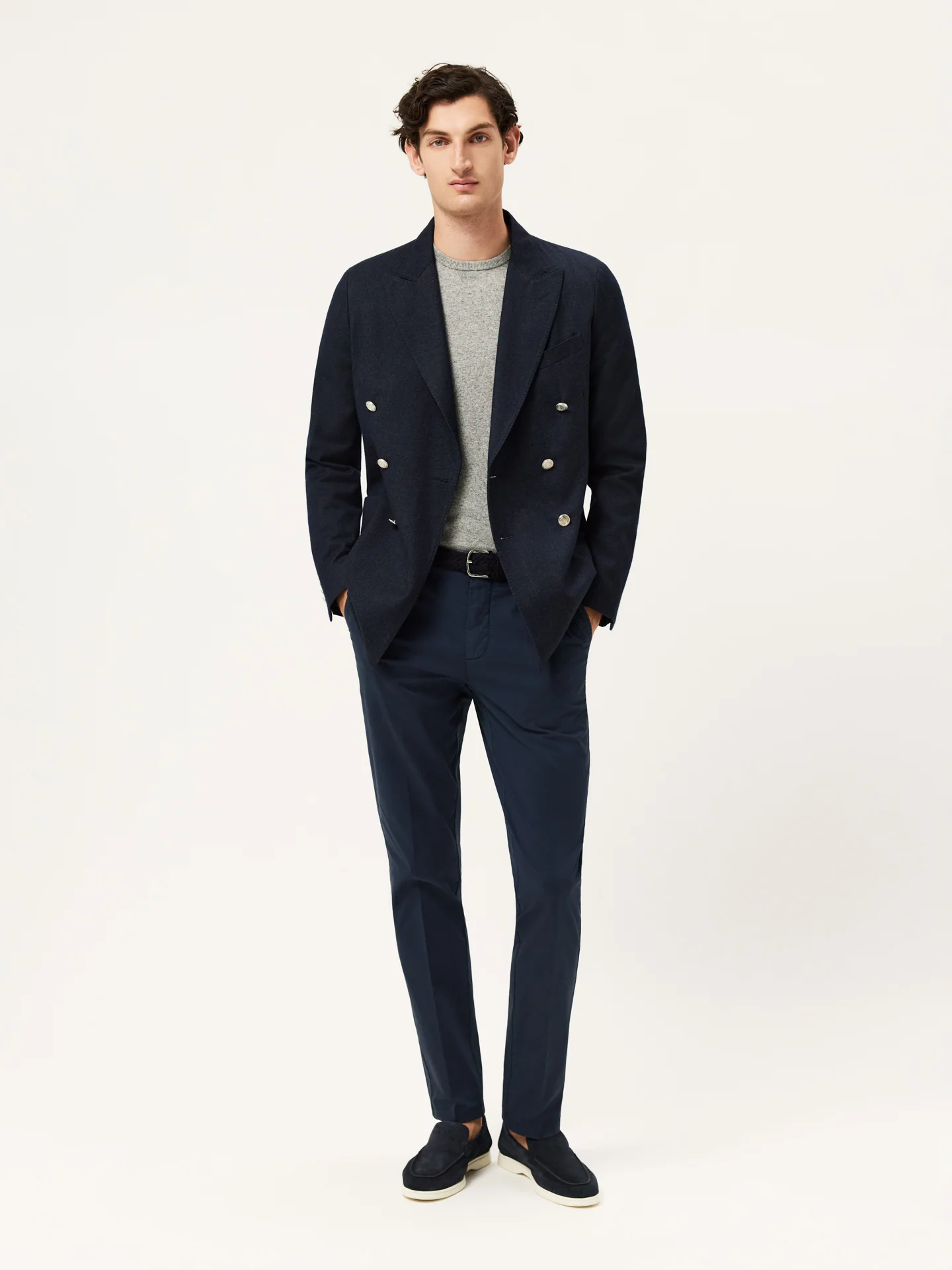 Calças Chino Slim Fit em Algodão com Elastano Garment Dye