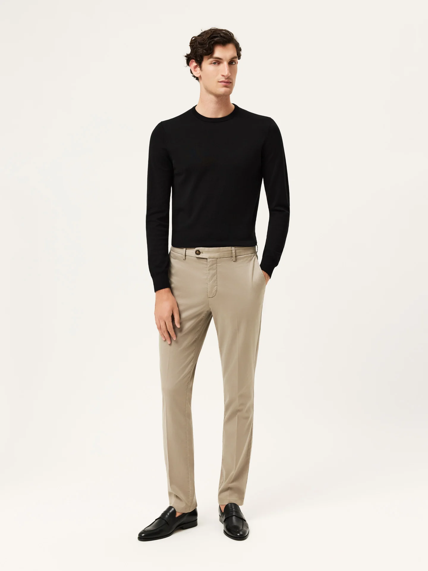 Calças Chino Slim fit em Sarja com Toque de Caxemira e Mistura de Tencel - Image 12