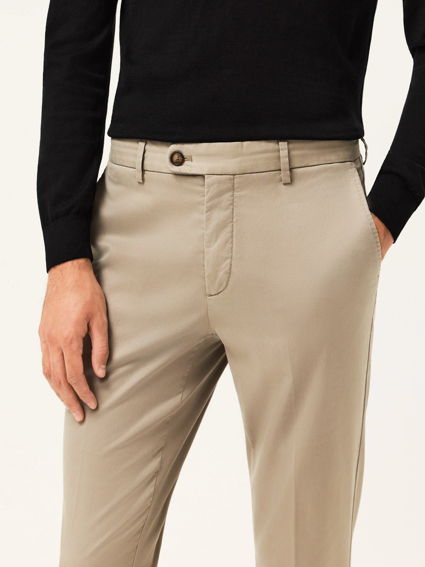 Calças Chino Slim fit em Sarja com Toque de Caxemira e Mistura de Tencel - Image 13