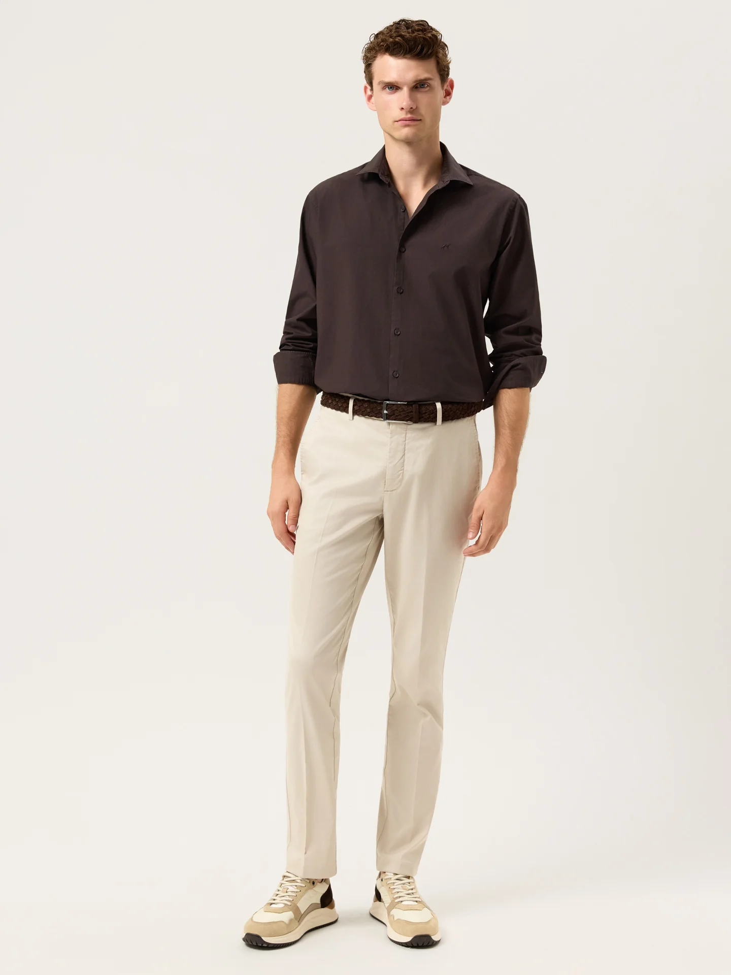 Calças Chino Slim fit em Sarja com Toque de Caxemira e Mistura de Tencel - Image 17