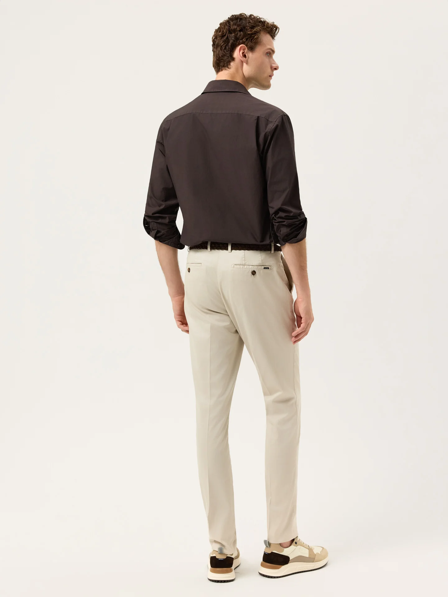 Calças Chino Slim fit em Sarja com Toque de Caxemira e Mistura de Tencel - Image 19