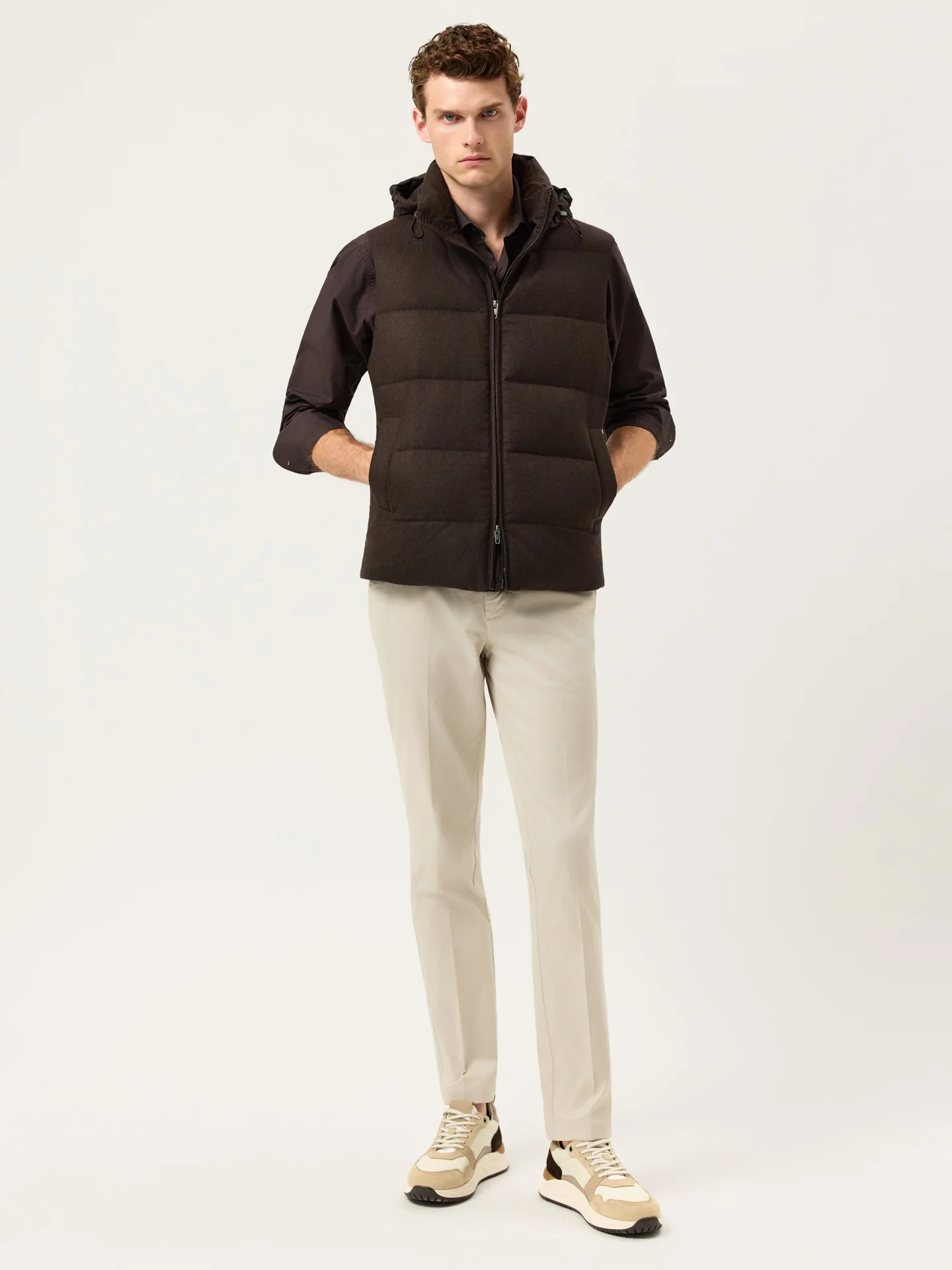 Calças Chino Slim fit em Sarja com Toque de Caxemira e Mistura de Tencel - Image 20