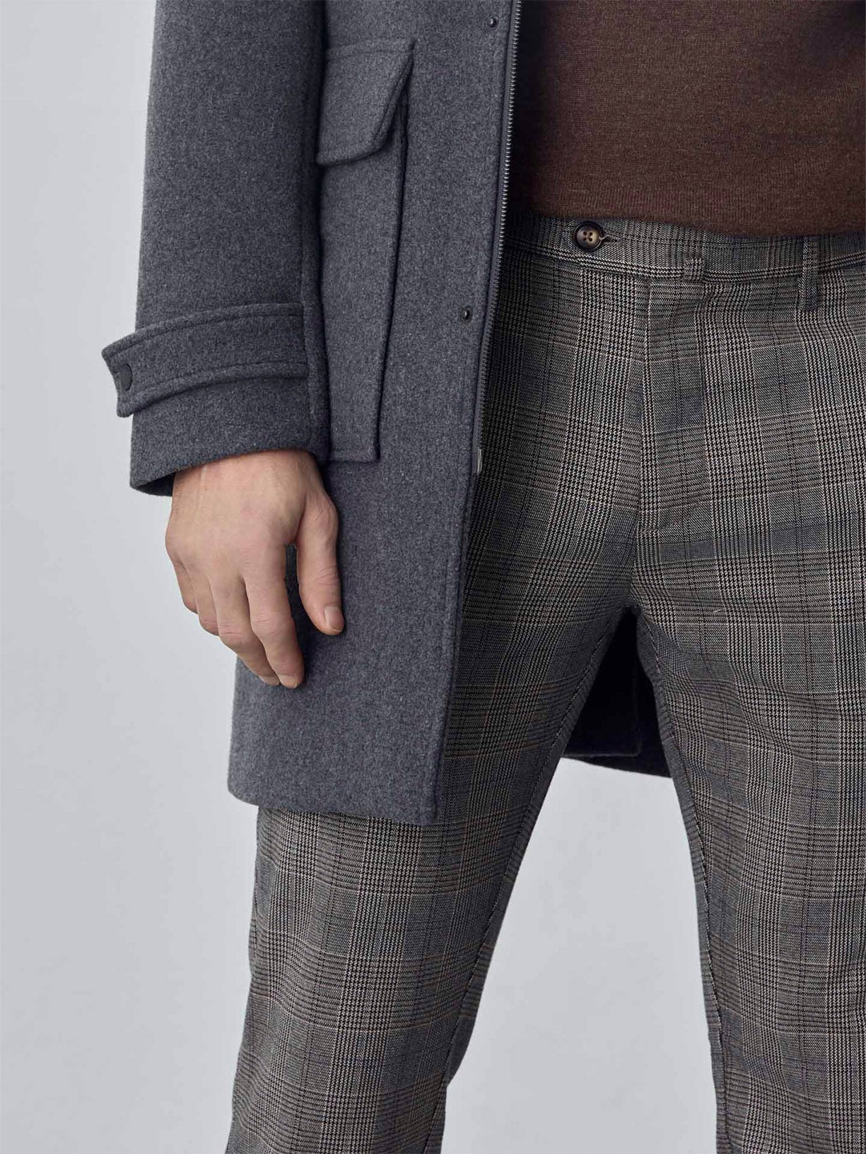 Calças chino slim fit xadrez - Image 4