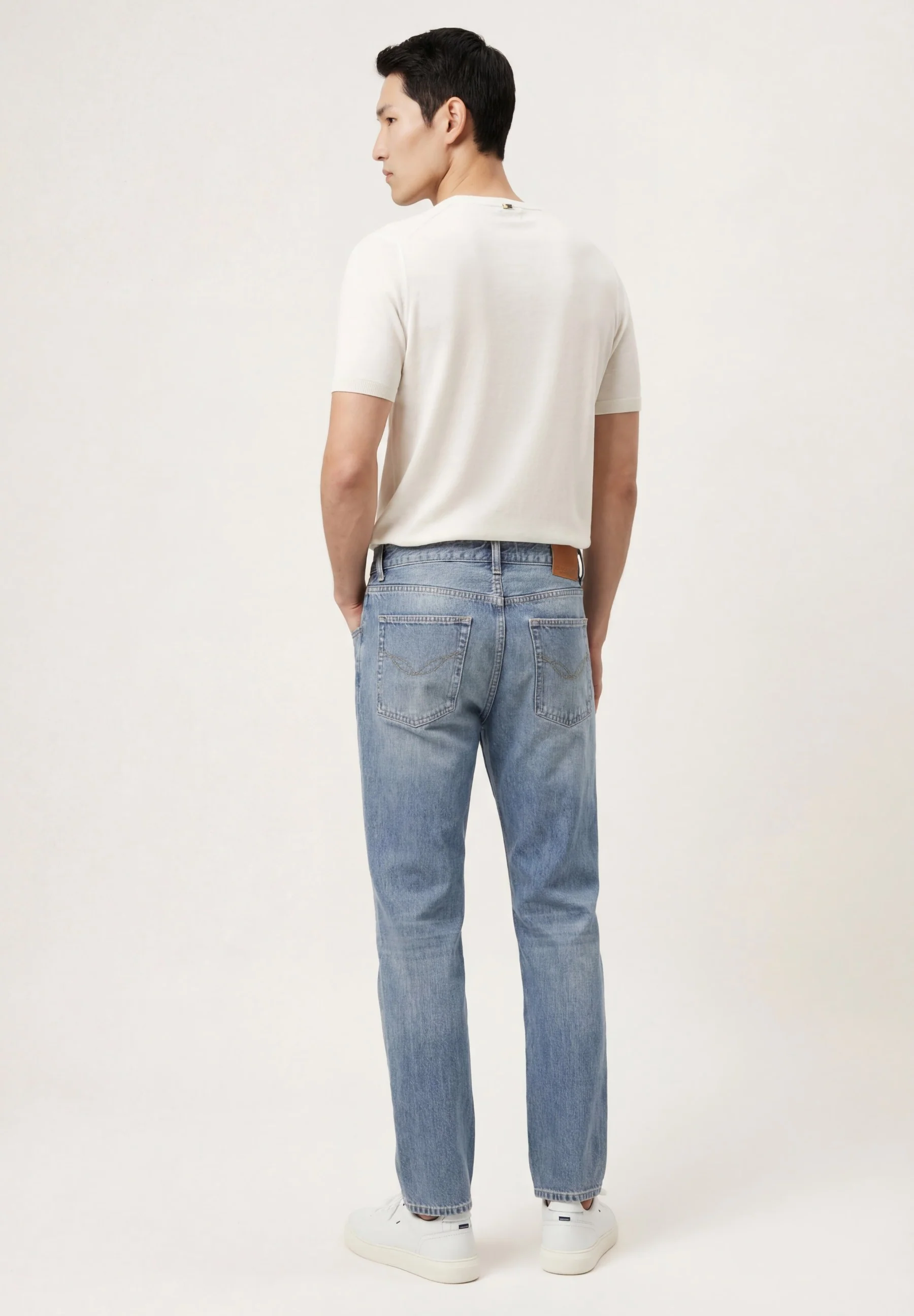 Calças de ganga slim fit em algodão premium - Image 10