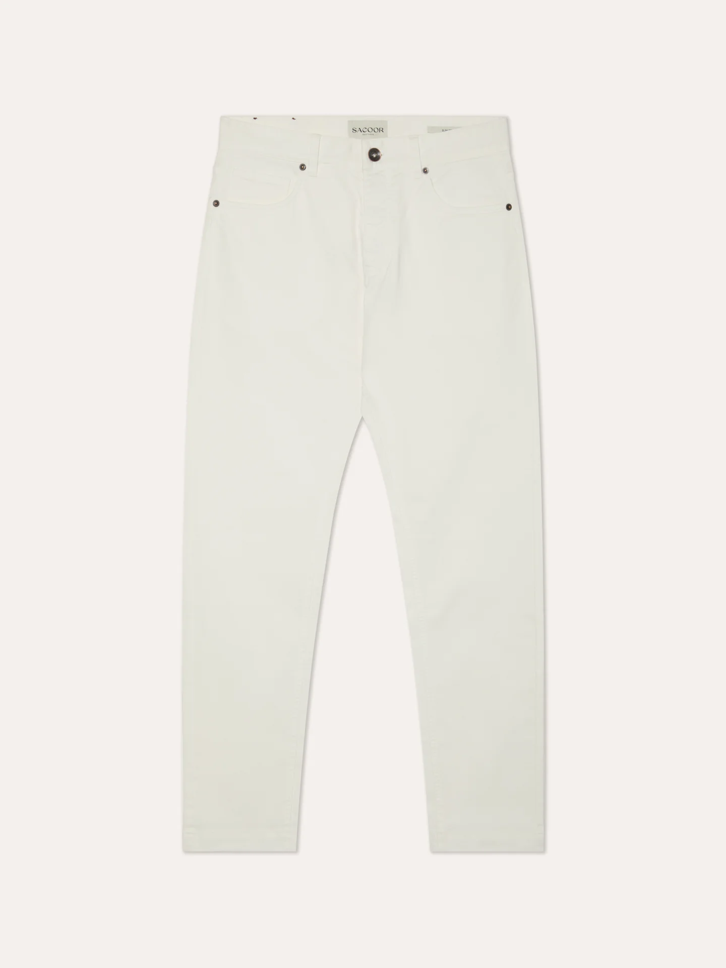Calças Slim Fit em Denim de algodão e Tencel Garment Dye - Image 17