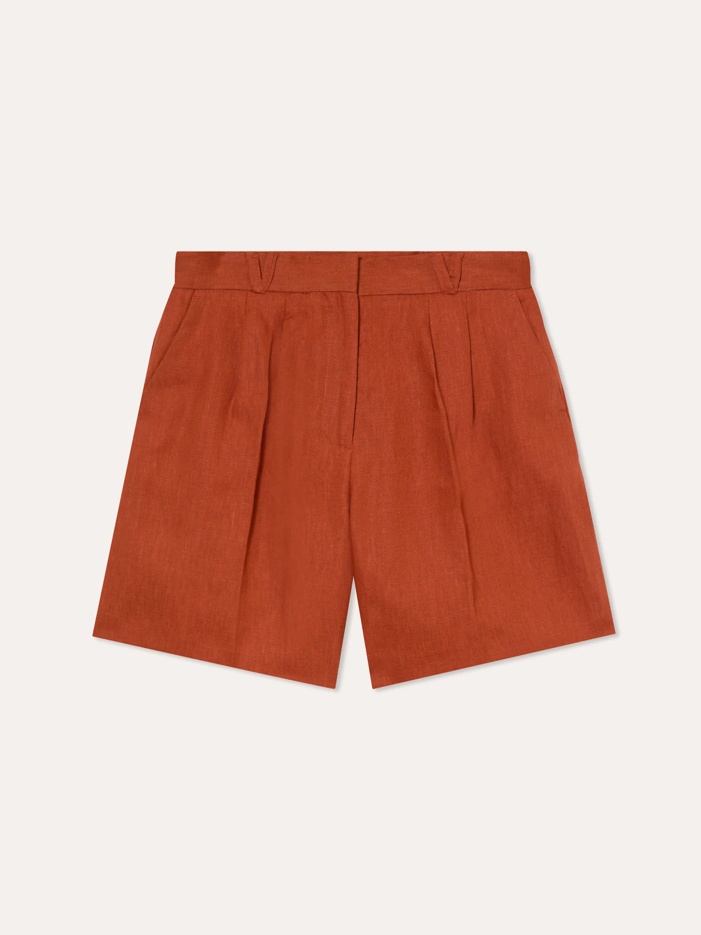 Calções com pregas loose fit em 100% Linho - Image 5