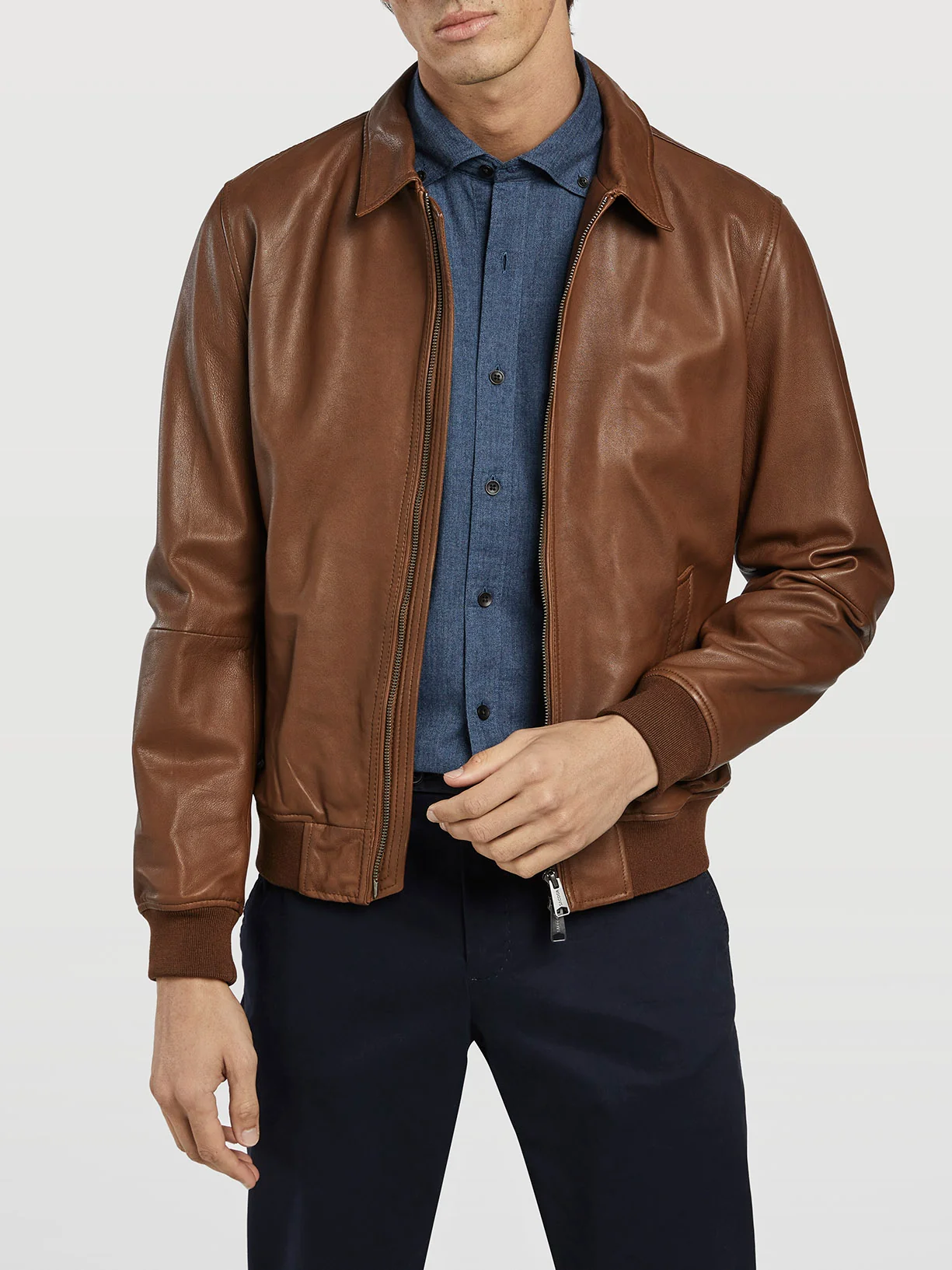 Camisa casual slim fit em tecido espinha - Image 4