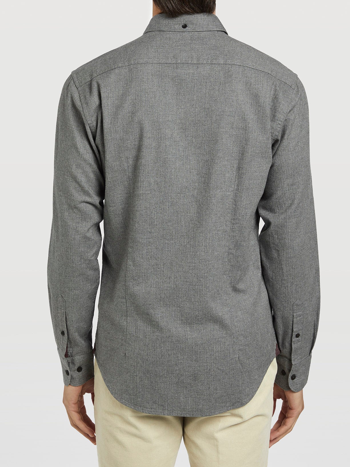Camisa casual slim fit em tecido espinha - Image 3