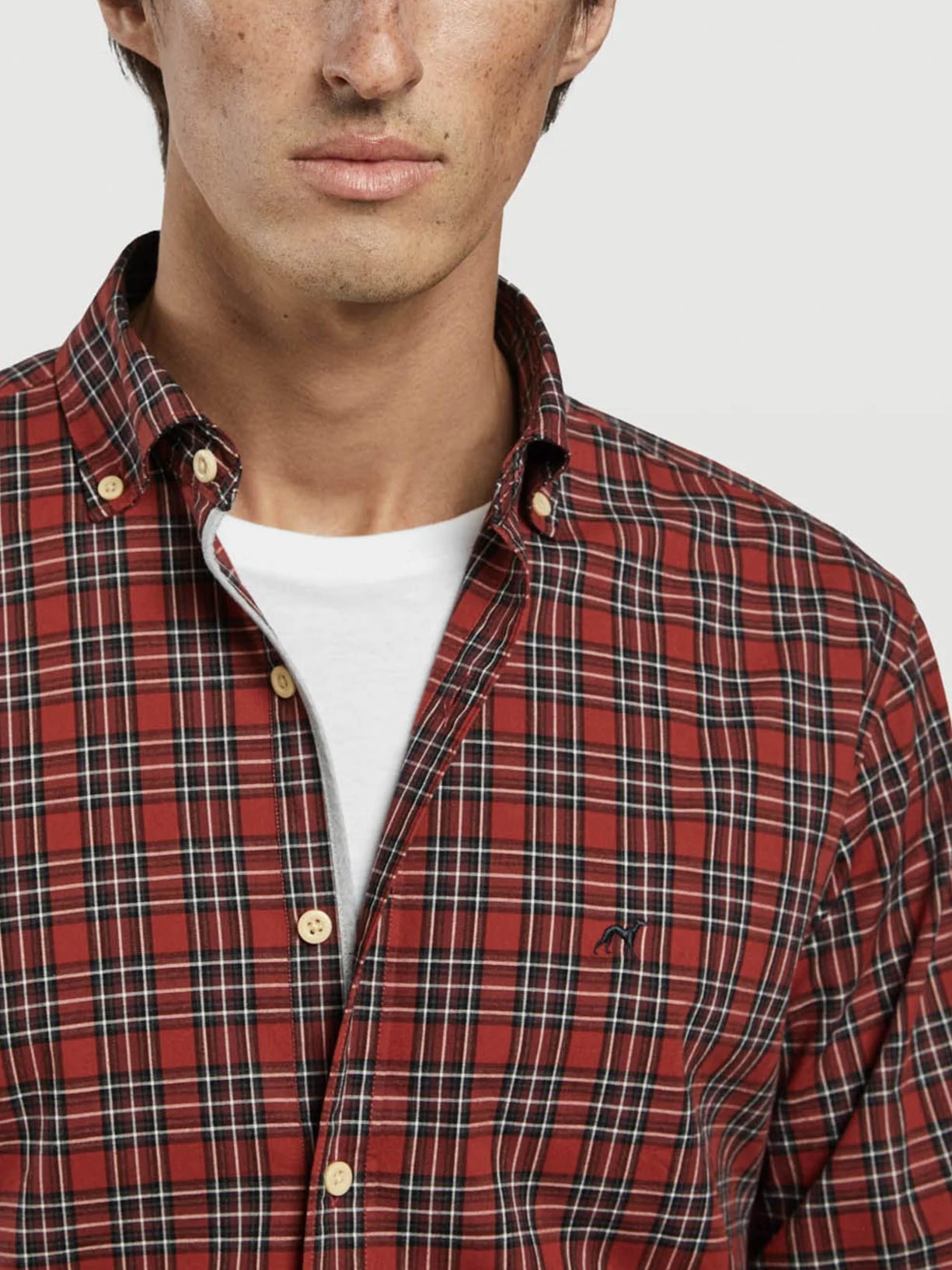 Camisa casual slim fit xadrez