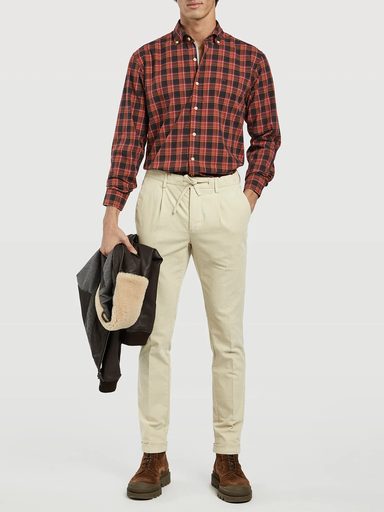 Camisa casual slim fit xadrez
