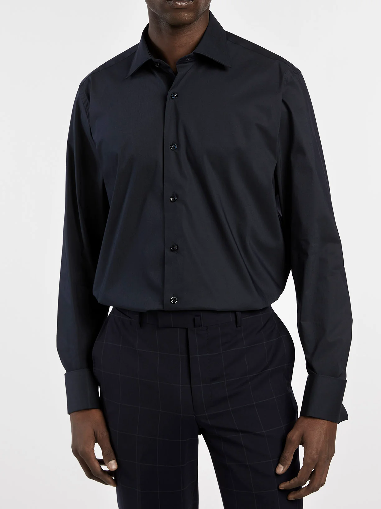 Camisa comfort business regular fit em popeline lisa - Image 3