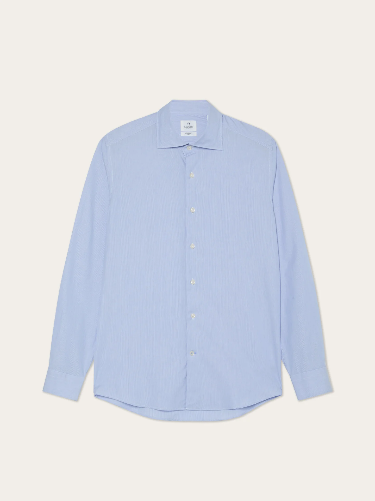Camisa Formal Slim Fit de Riscas com Colarinho Newport - Image 4