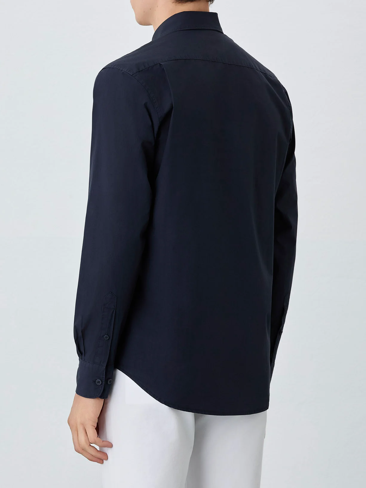 Camisa Regular Fit Com Colarinho De Botão Em Popeline De Algodão - Image 3