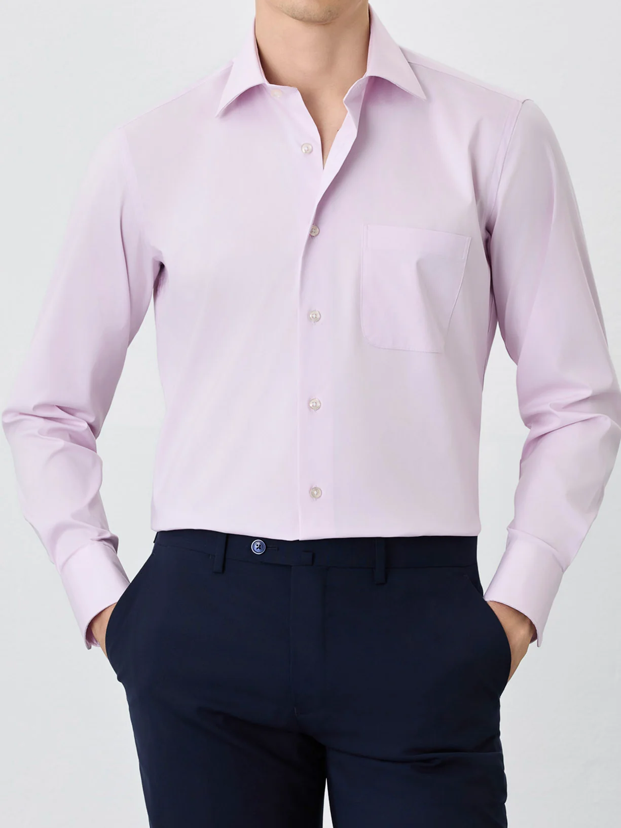 Camisa Regular Fit Com Colarinho Oxford Em Mistura De Algodão - Image 5