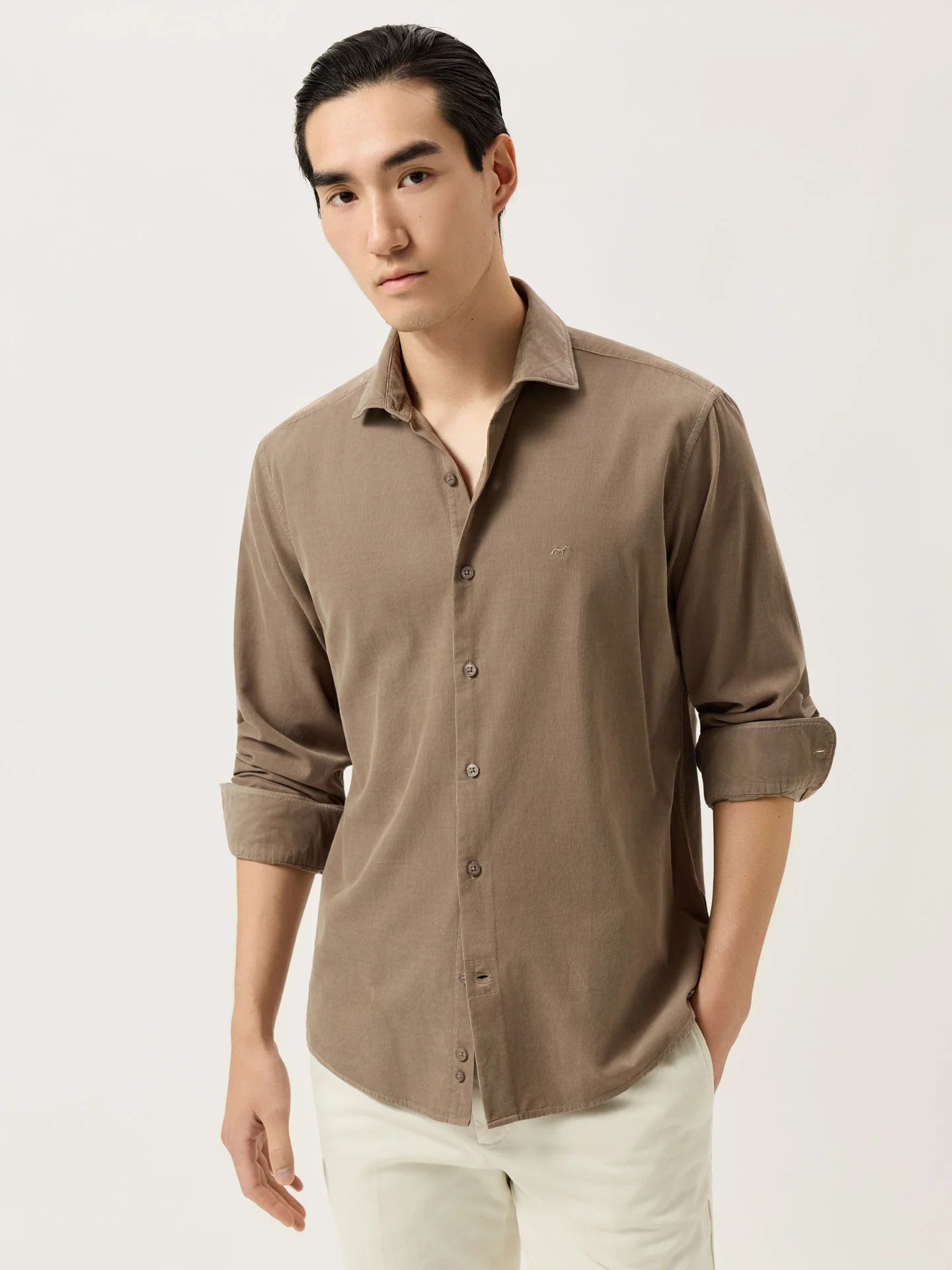 Camisa Regular Fit em Micro Bombazine com Pigment-Dyed - Image 15