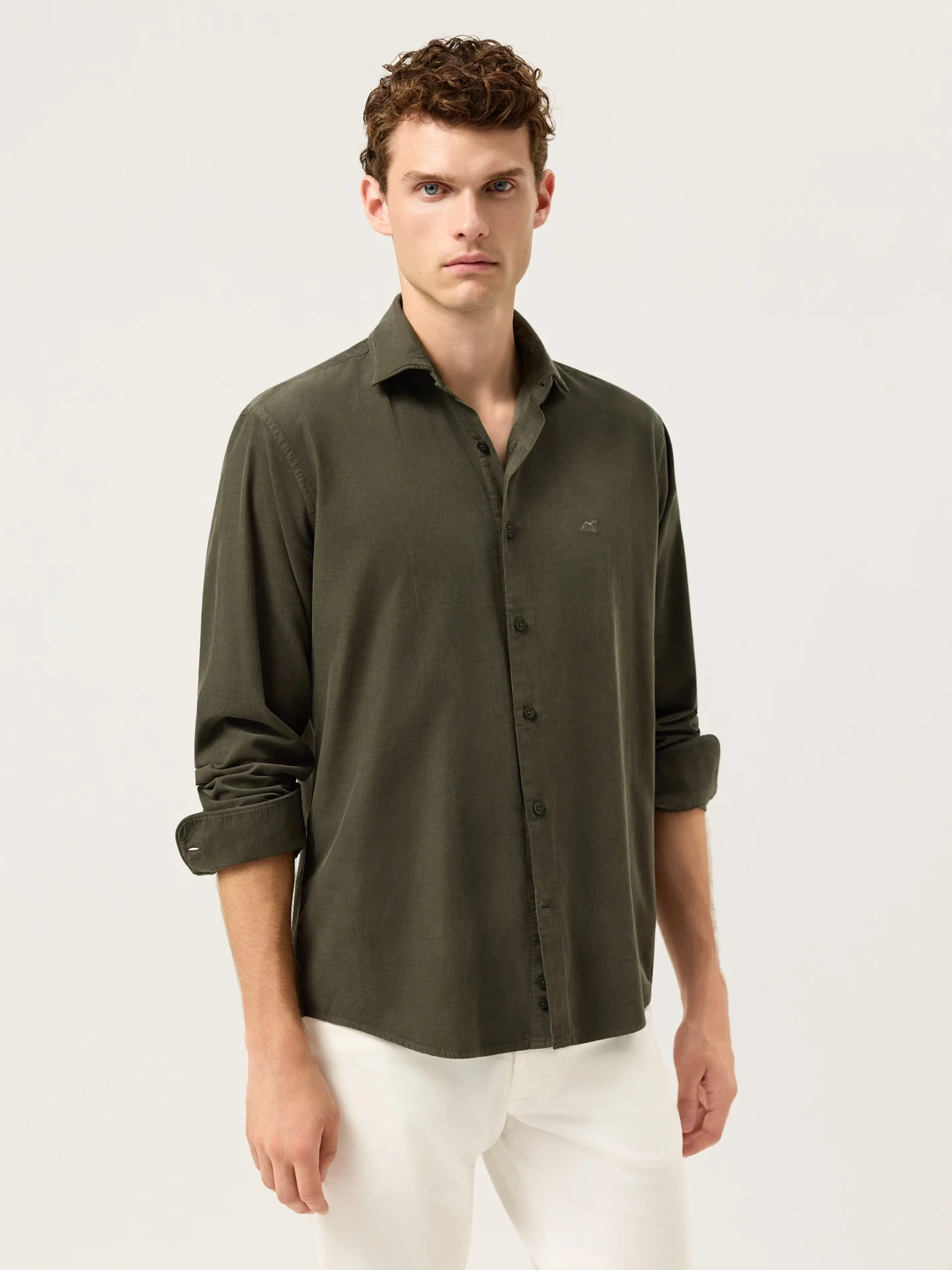 Camisa Regular Fit em Micro Bombazine com Pigment-Dyed - Image 6