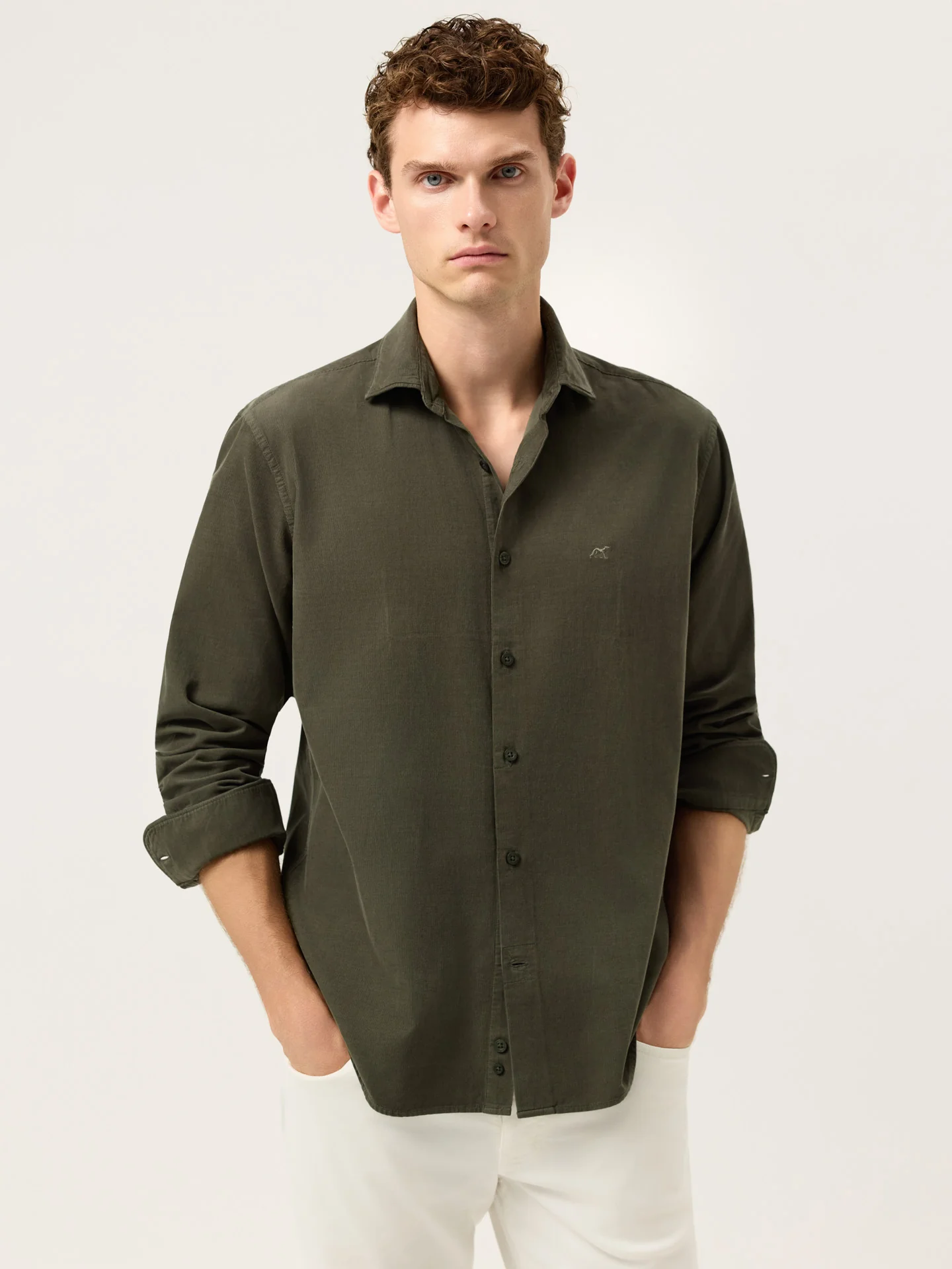 Camisa Regular Fit em Micro Bombazine com Pigment-Dyed - Image 9