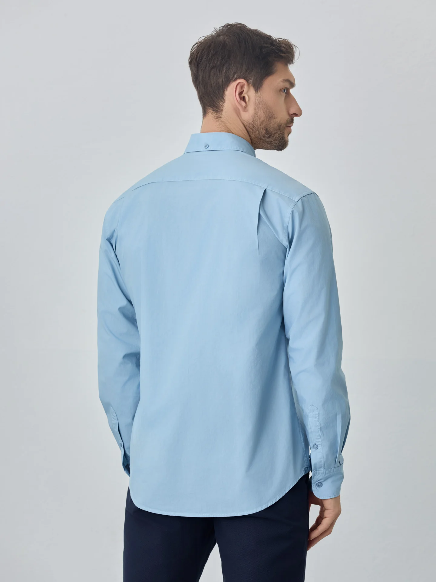 Camisa regular fit em popeline over dye - Image 6