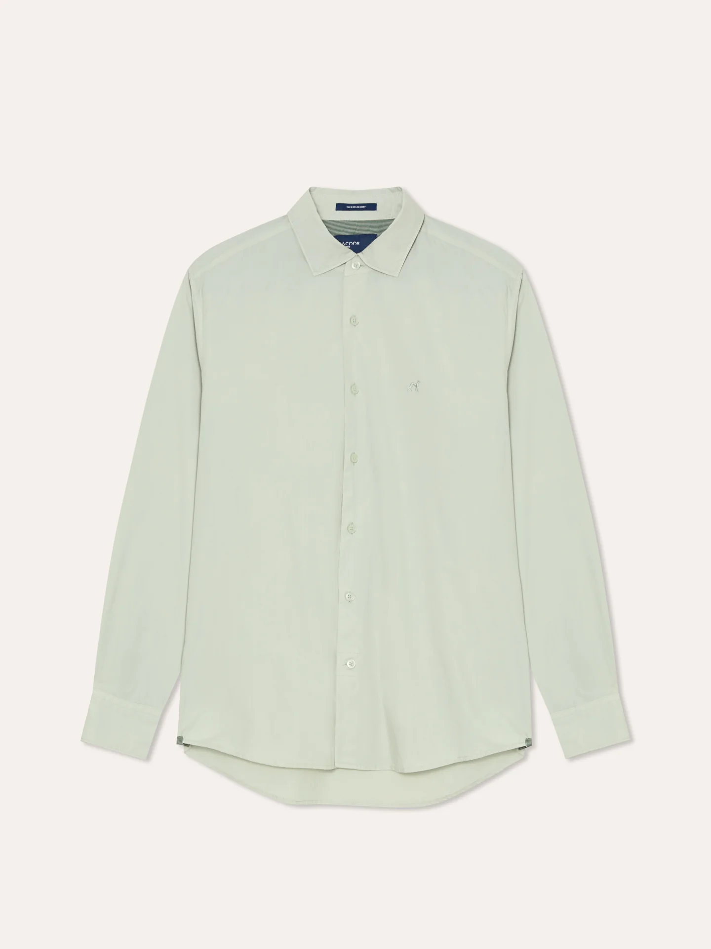 Camisa regular fit em popeline Overdye com colarinho aberto - Image 4