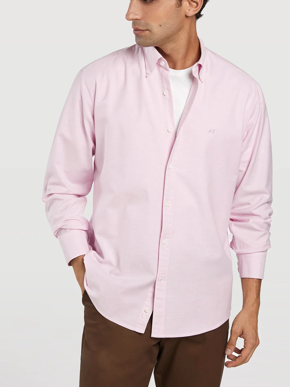 Camisa regular fit oxford liso 100%algodão bci - Image 13