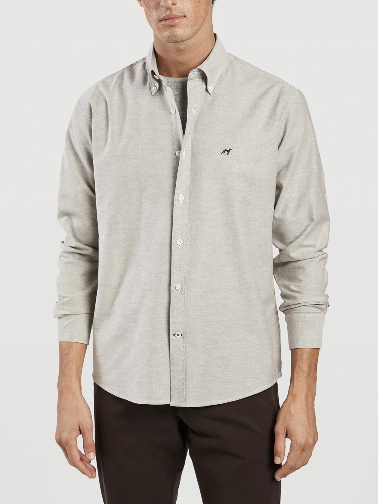 Camisa regular fit oxford liso 100%algodão bci - Image 2