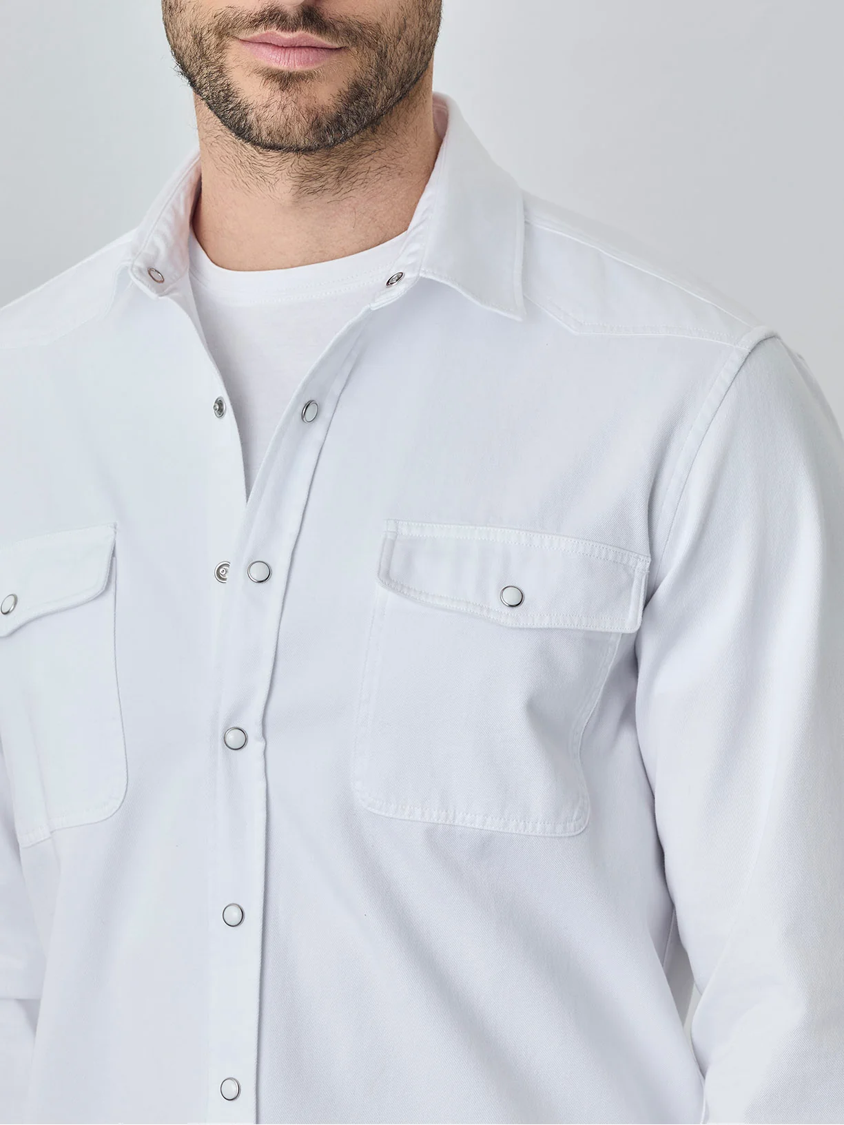 Camisa relaxed fit western em sarja - Image 6