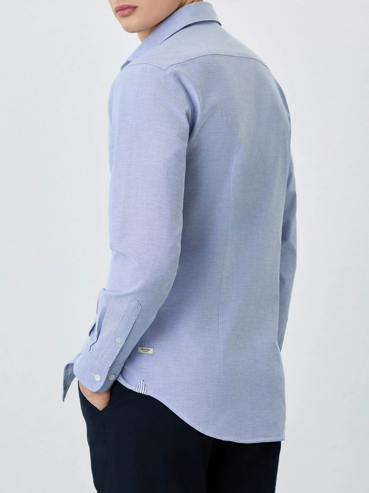 Camisa Slim Fit Com Colarinho Aberto Em Algodão E Elastano - Image 3