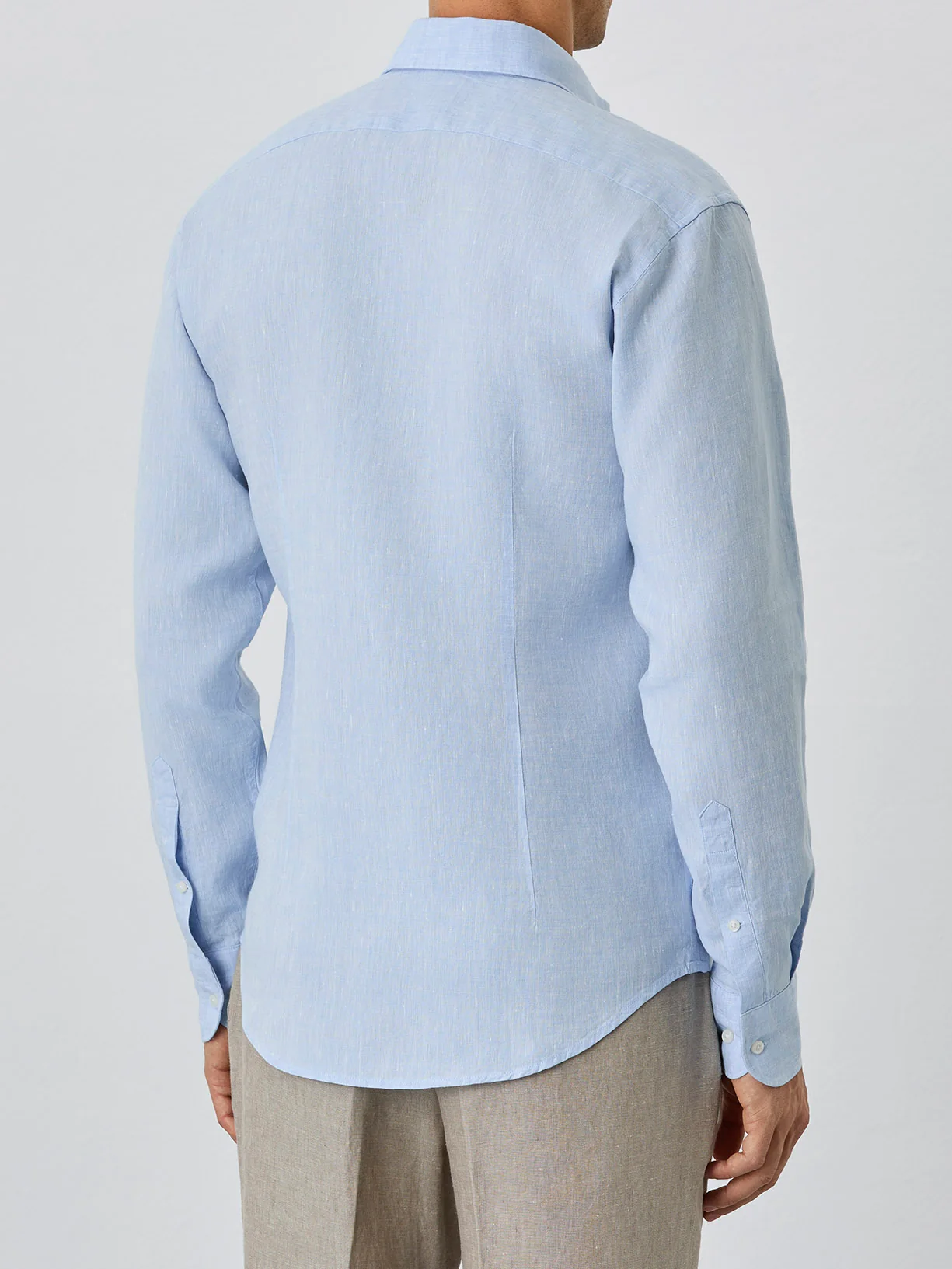 Camisa Slim Fit Com Colarinho Bristol Em Linho - Image 5