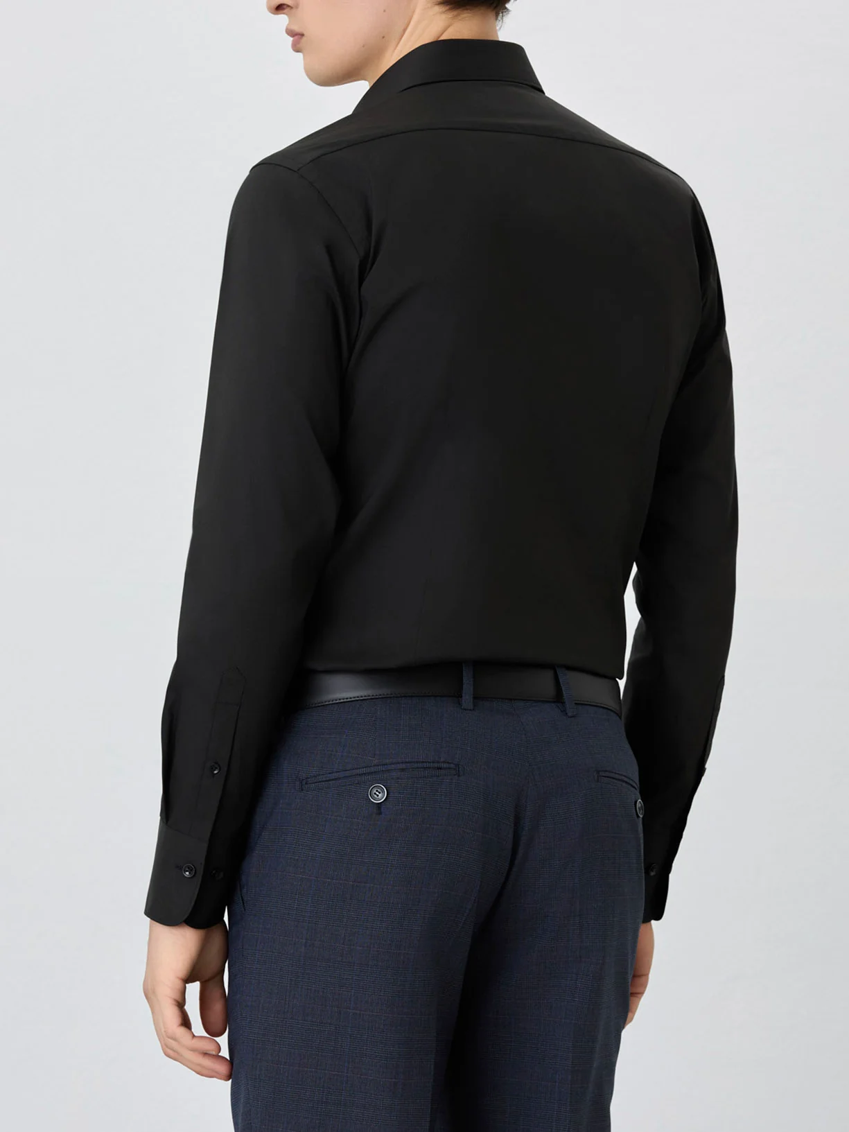 Camisa Slim Fit Com Colarinho Dublin Em Mistura De Algodão - Image 3