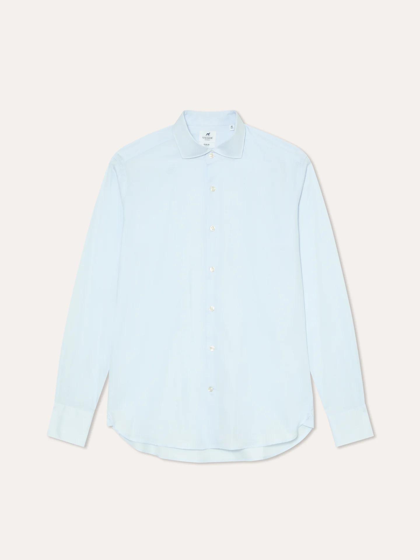 Camisa slim fit com micro riscas e colarinho Dublin - Image 5