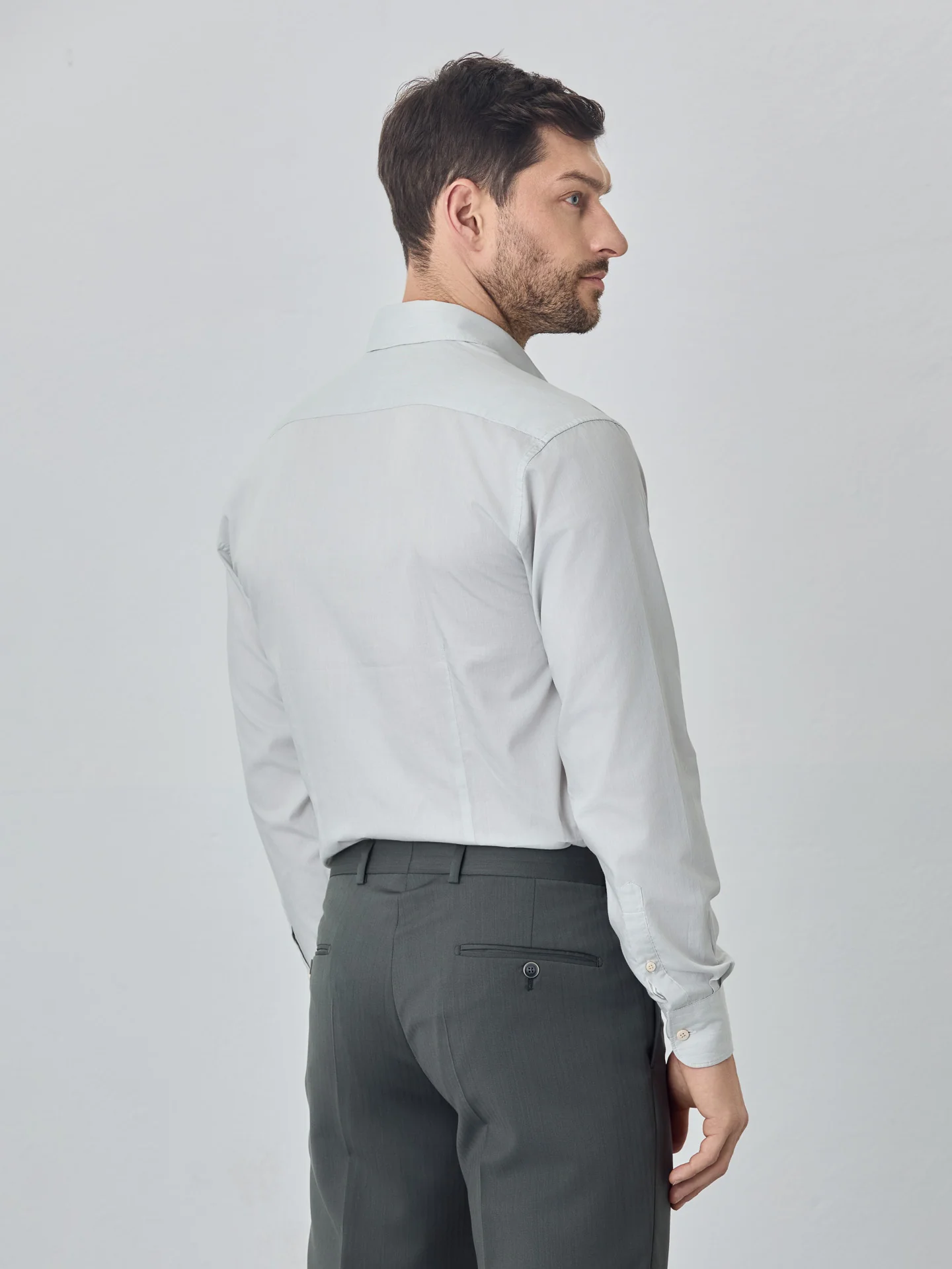 Camisa slim fit de cetim riscas - Image 3