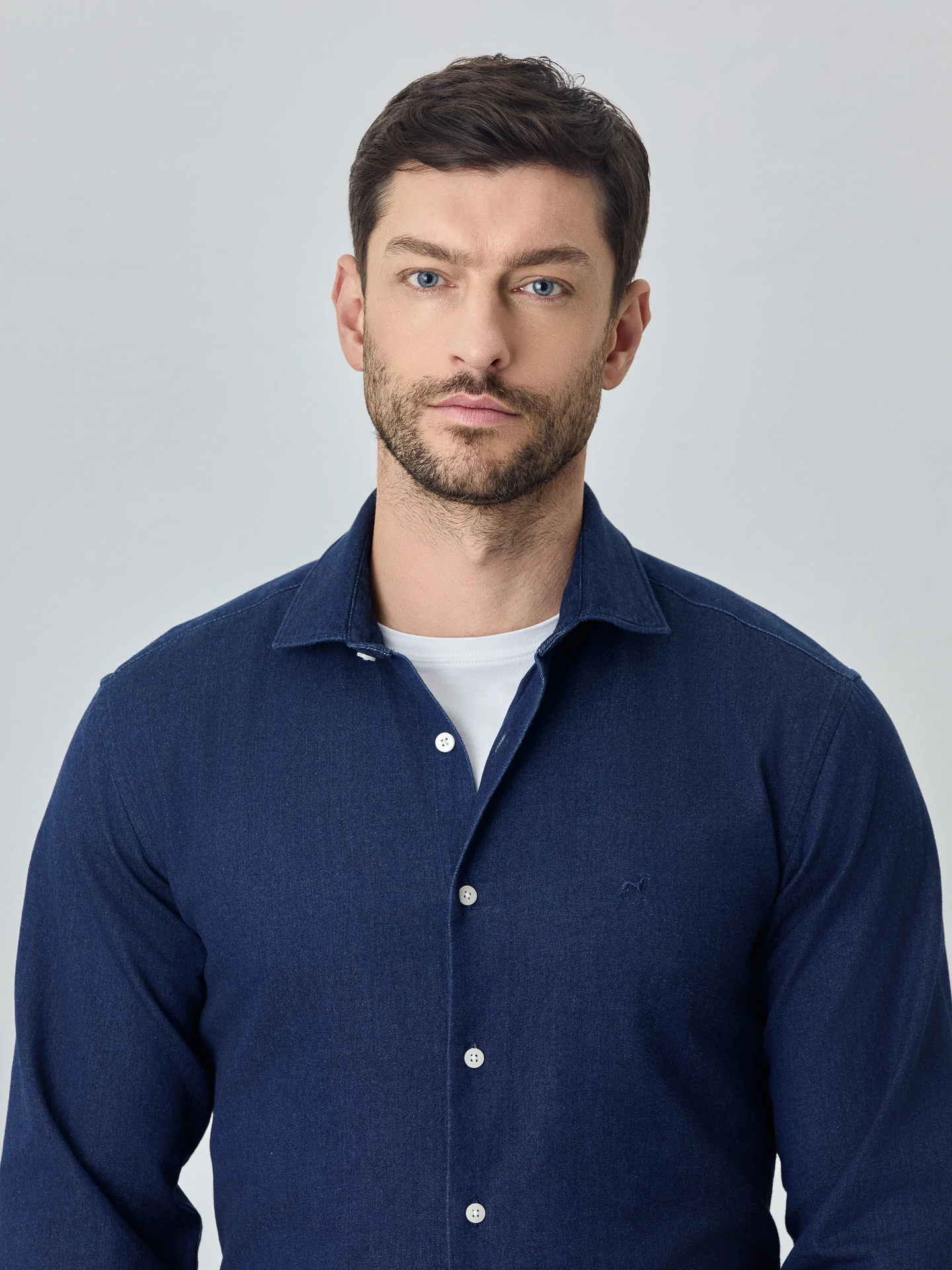 Camisa slim fit de ganga - Image 2